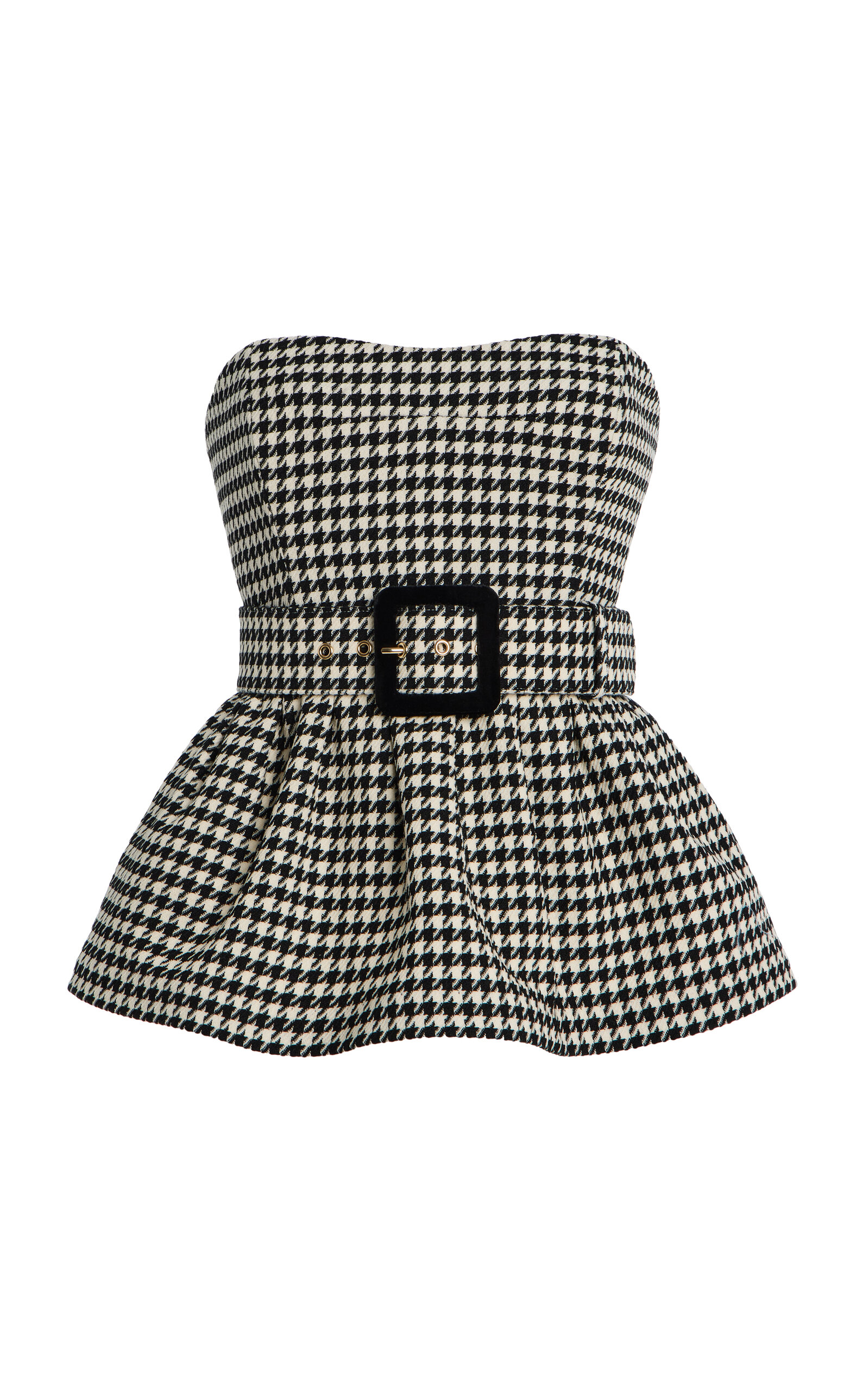 Cara Cara Tilda Houndstooth Wool-blend Top In Multi
