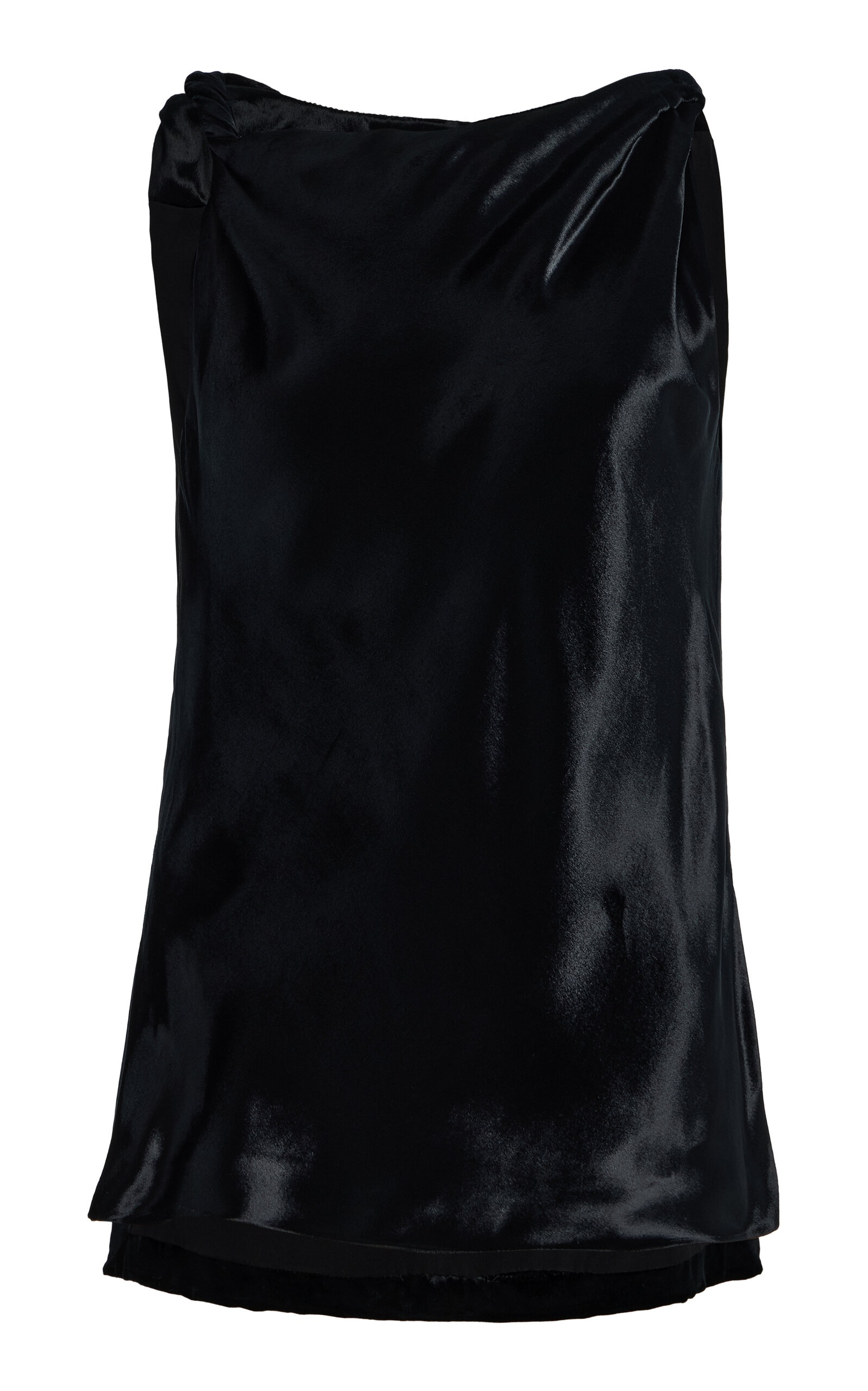 Adam Lippes Selima Twisted Velvet Top