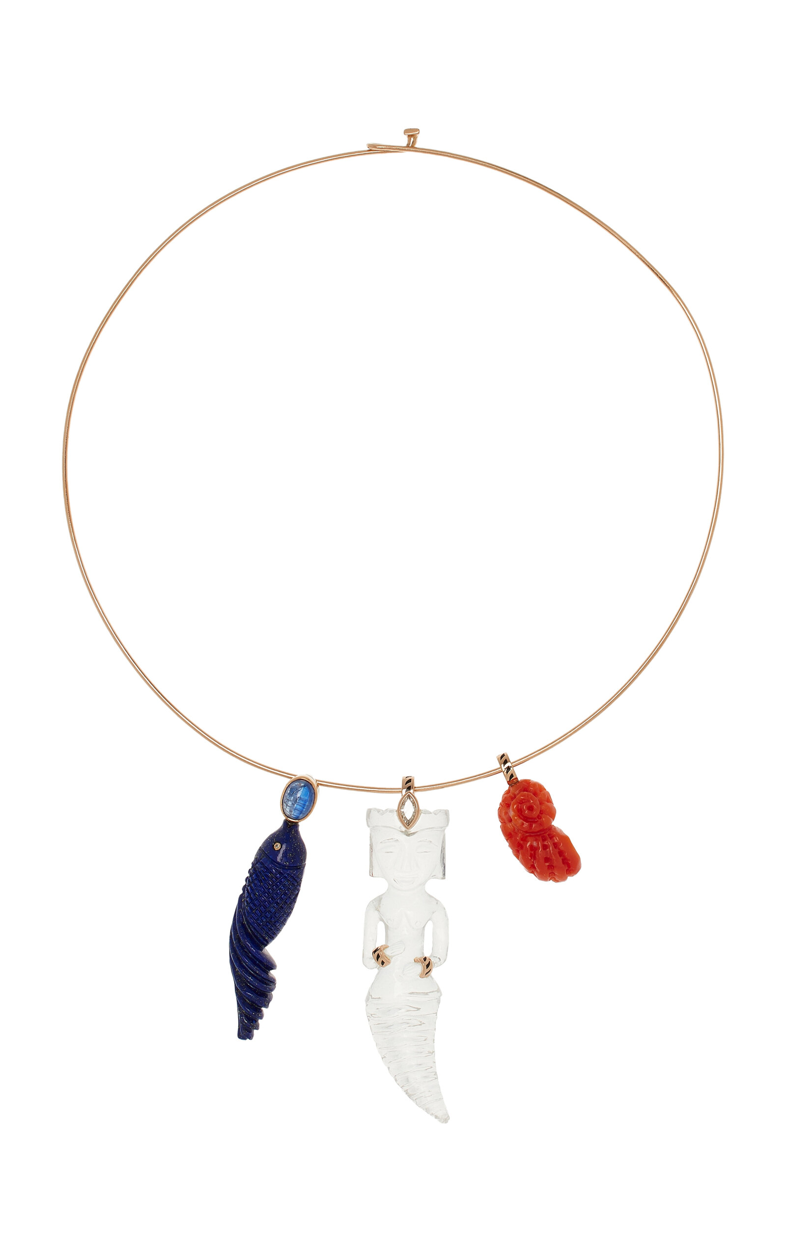 Ocean King 18K Yellow Gold Charm Necklace