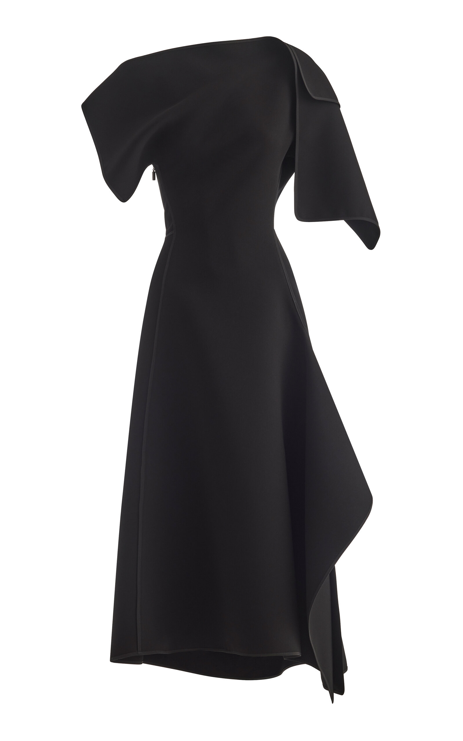 Maticevski Diadem Asymmetric Scuba Midi Dress - Women's Clothing