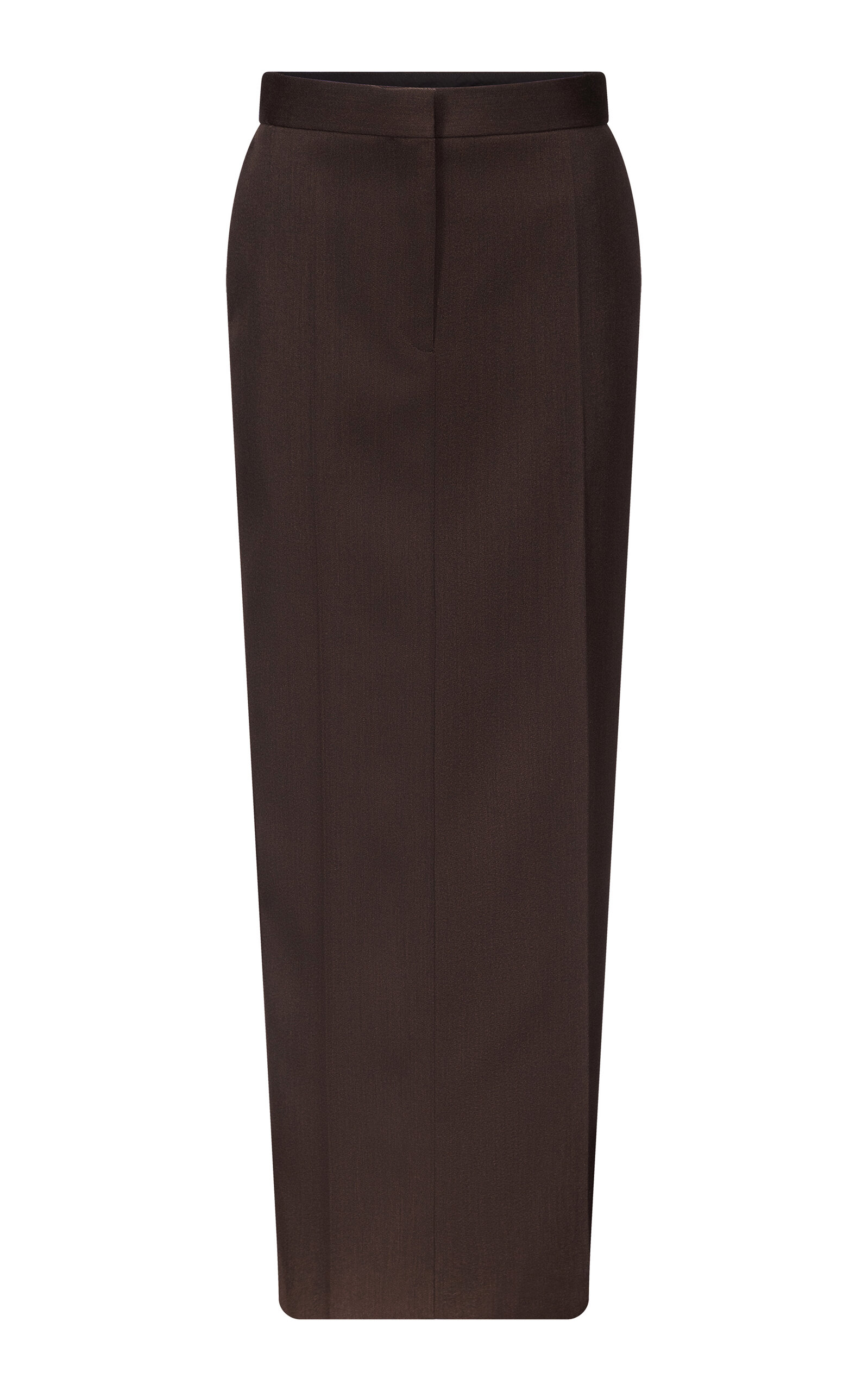 Fforme Rae Tailored Wool Skirt In Brown
