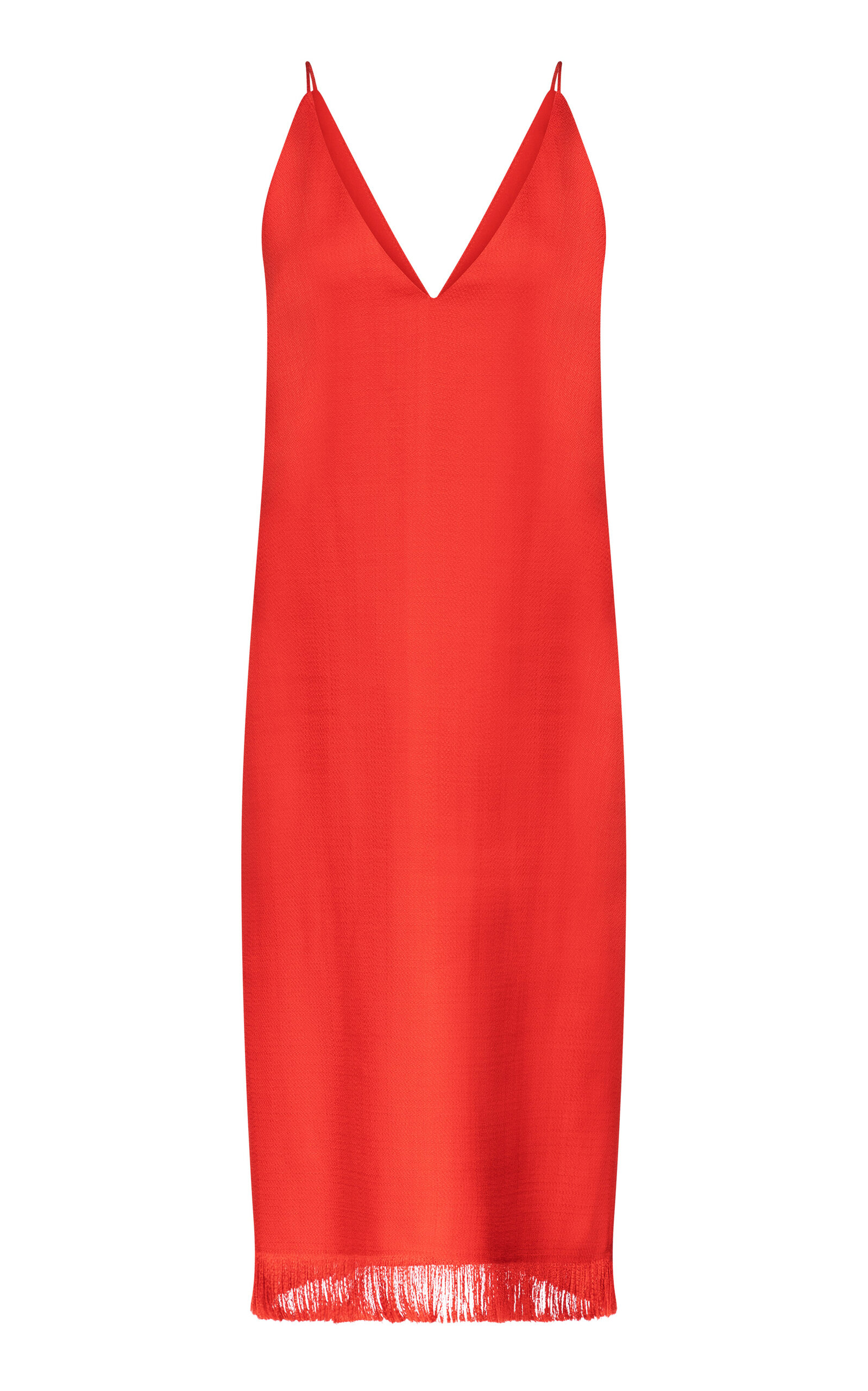 Fforme Bella V Neck Dress In Red