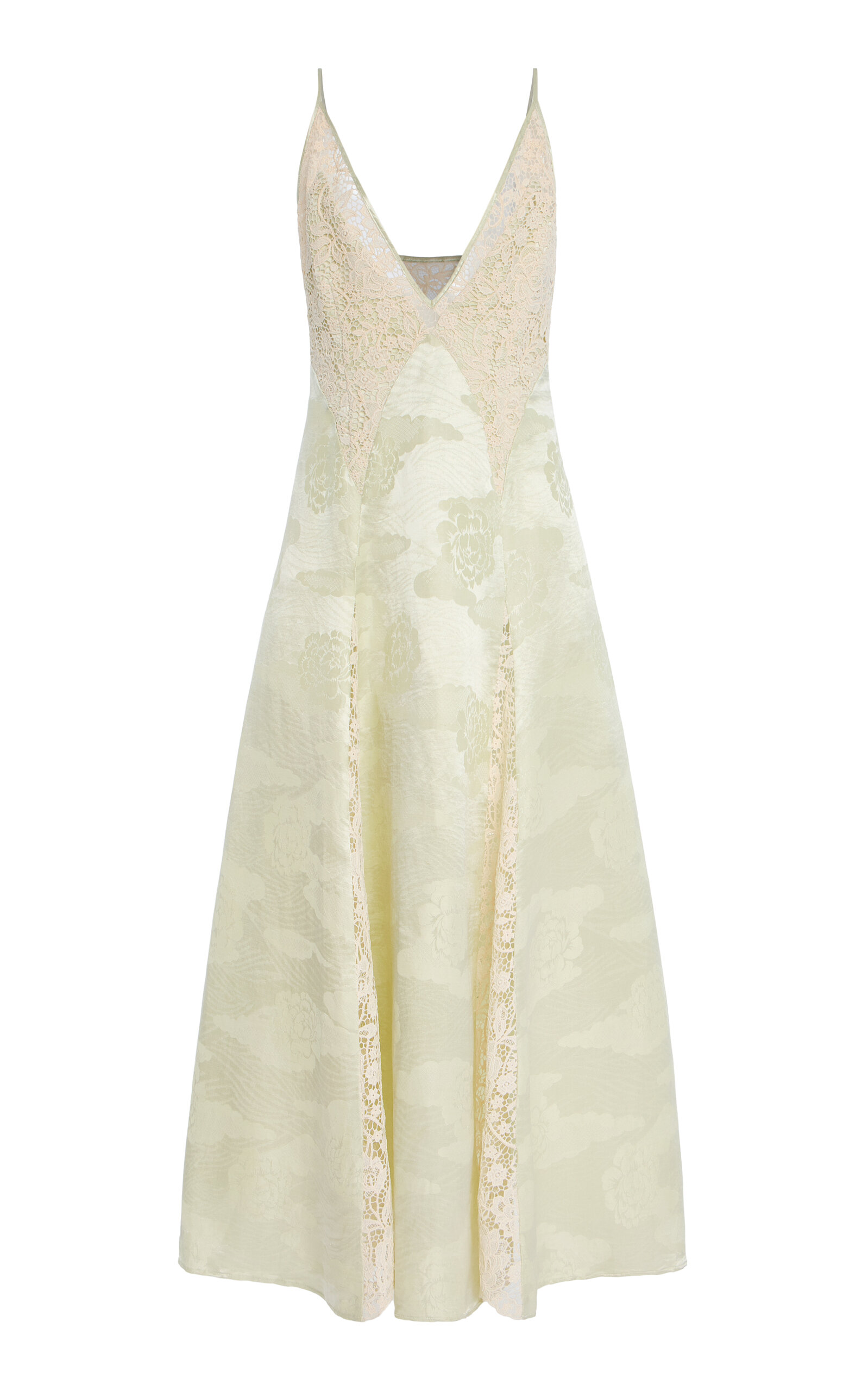 ALEMAIS Apollonia Linen-Silk Slip Dress