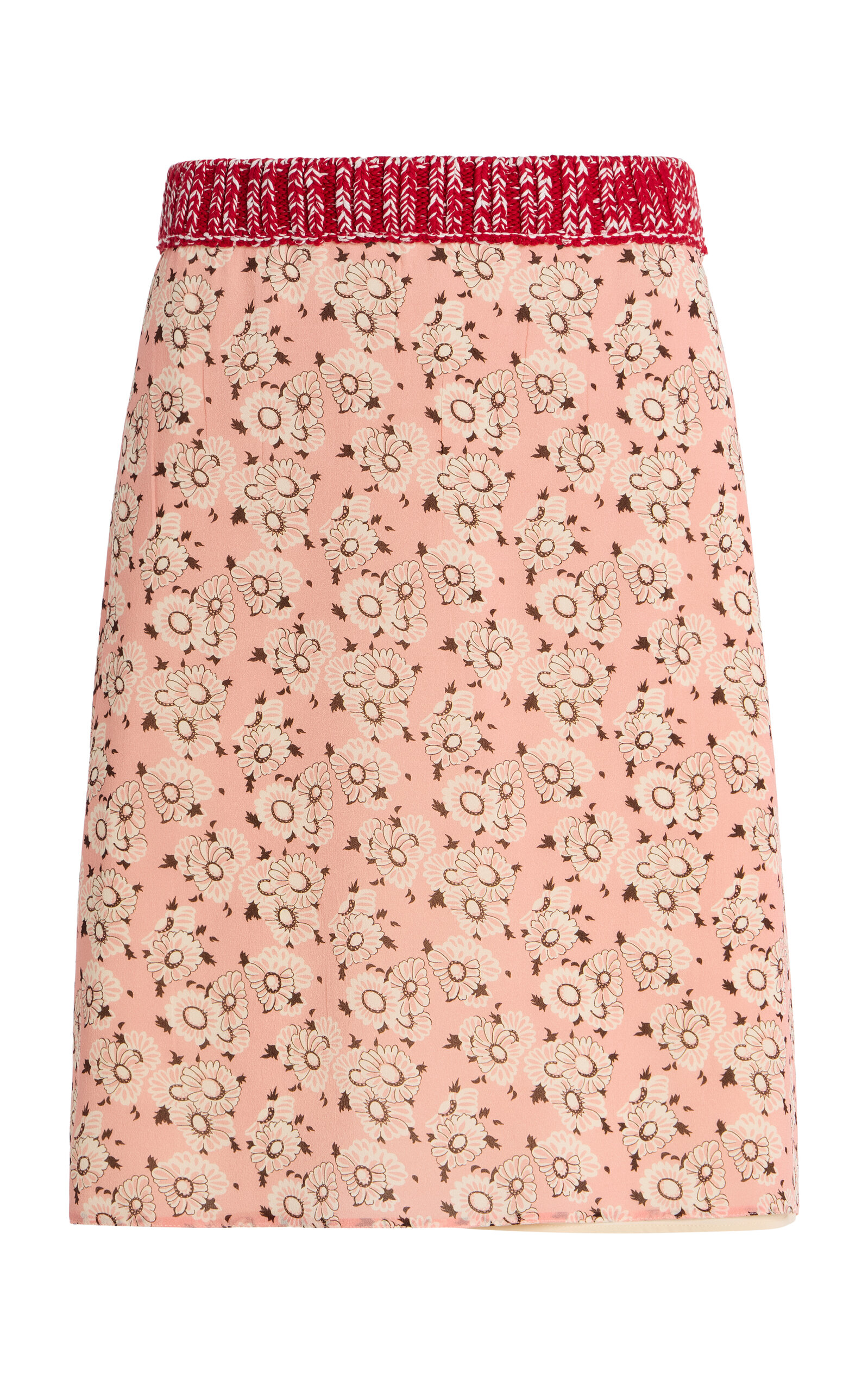 Prada Floral Georgette Midi Skirt - Women's Clothing