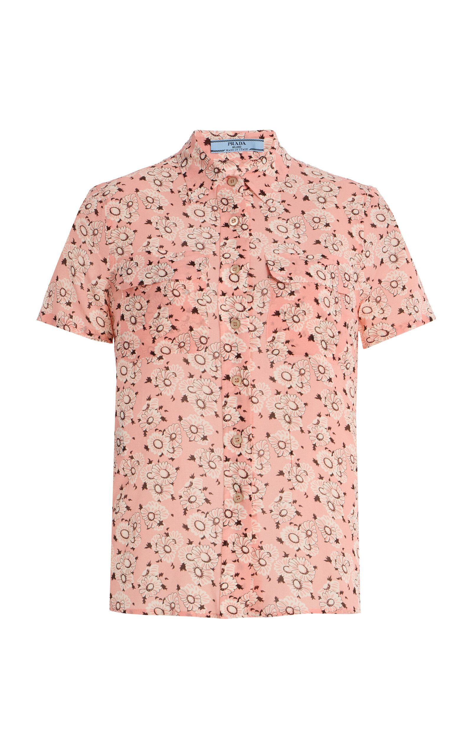 Prada Floral Georgette Shirt - Women's Clothing