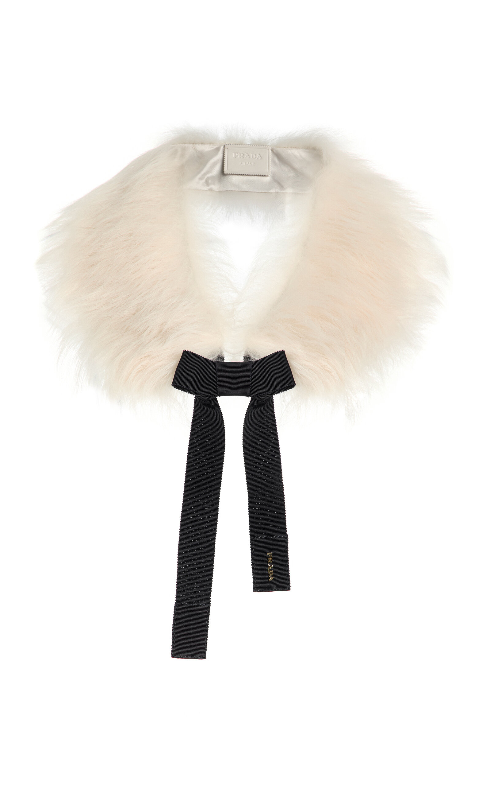 Prada Faux Fur Collar In Neutral