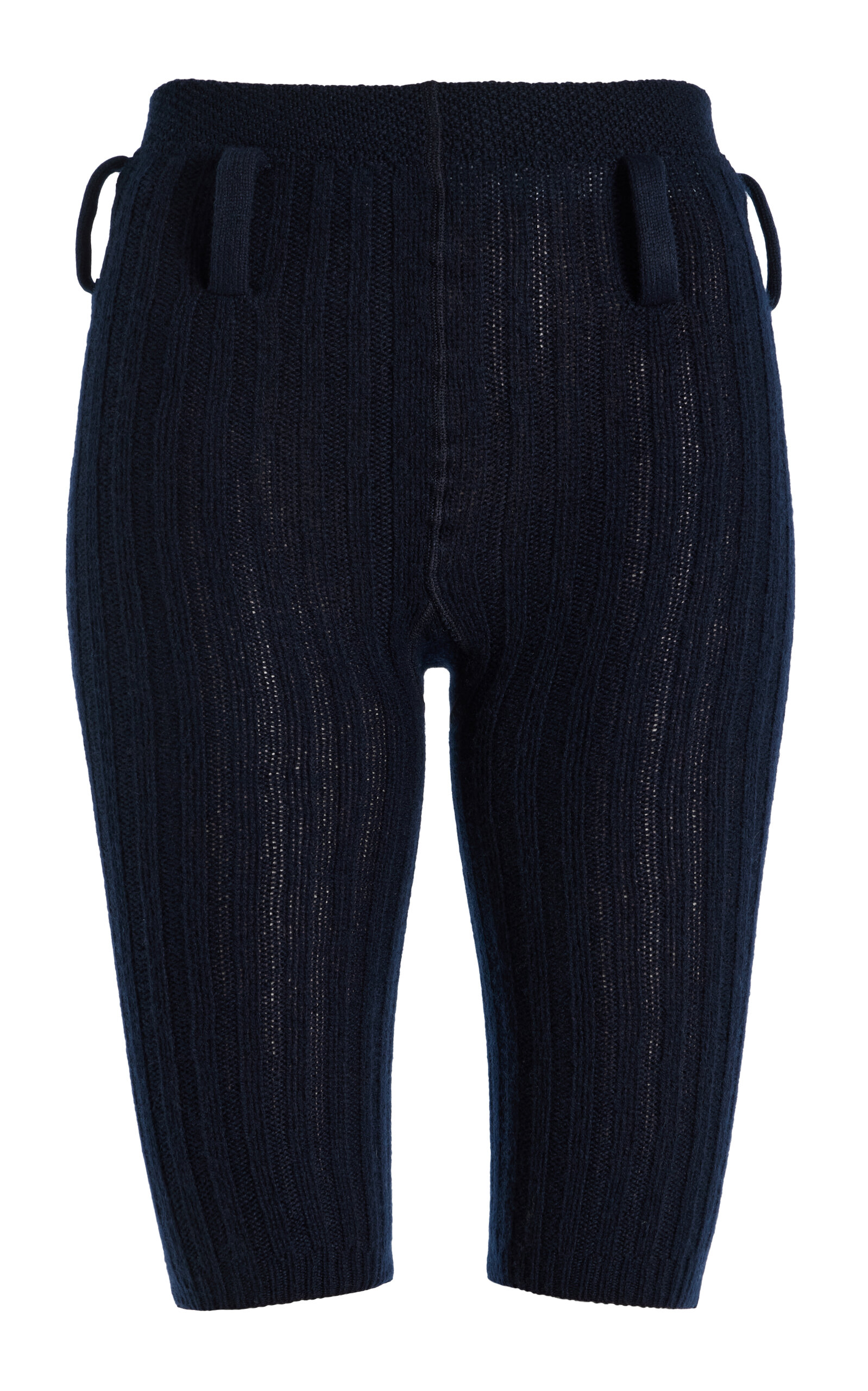 Prada Ribbed-knit Cotton Shorts In Blue