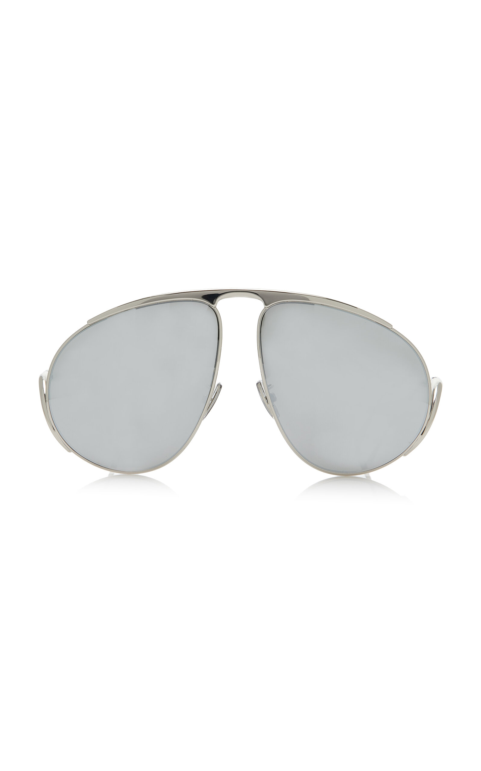 Loewe Hillock Aviator-frame Metal Sunglasses In White
