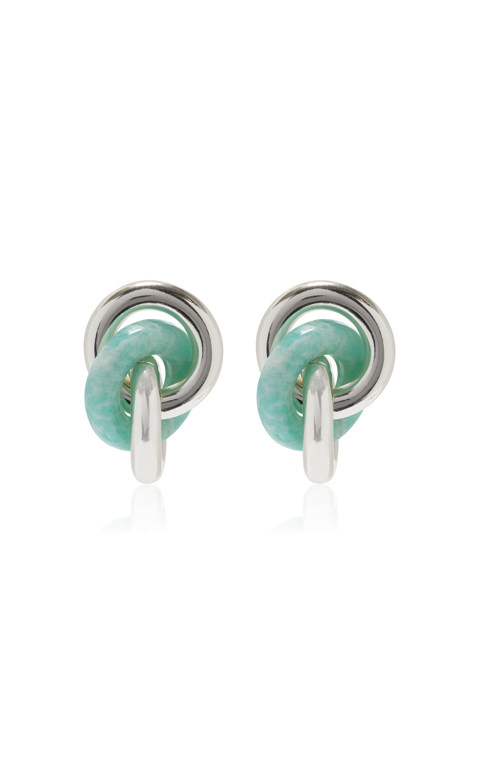 Uncommon Matters Tendril Sterling Silver; Amazonite Earrings