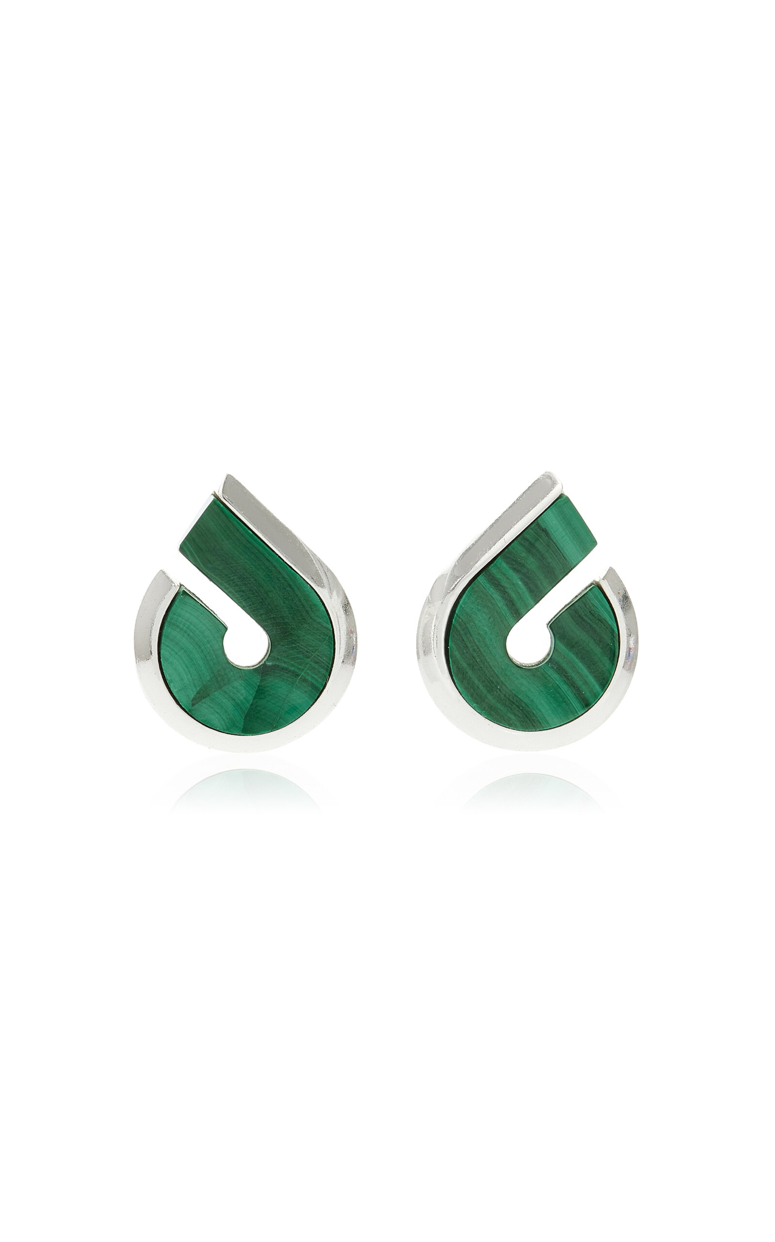 Uncommon Matters Calyx Malachite Earrings In Green