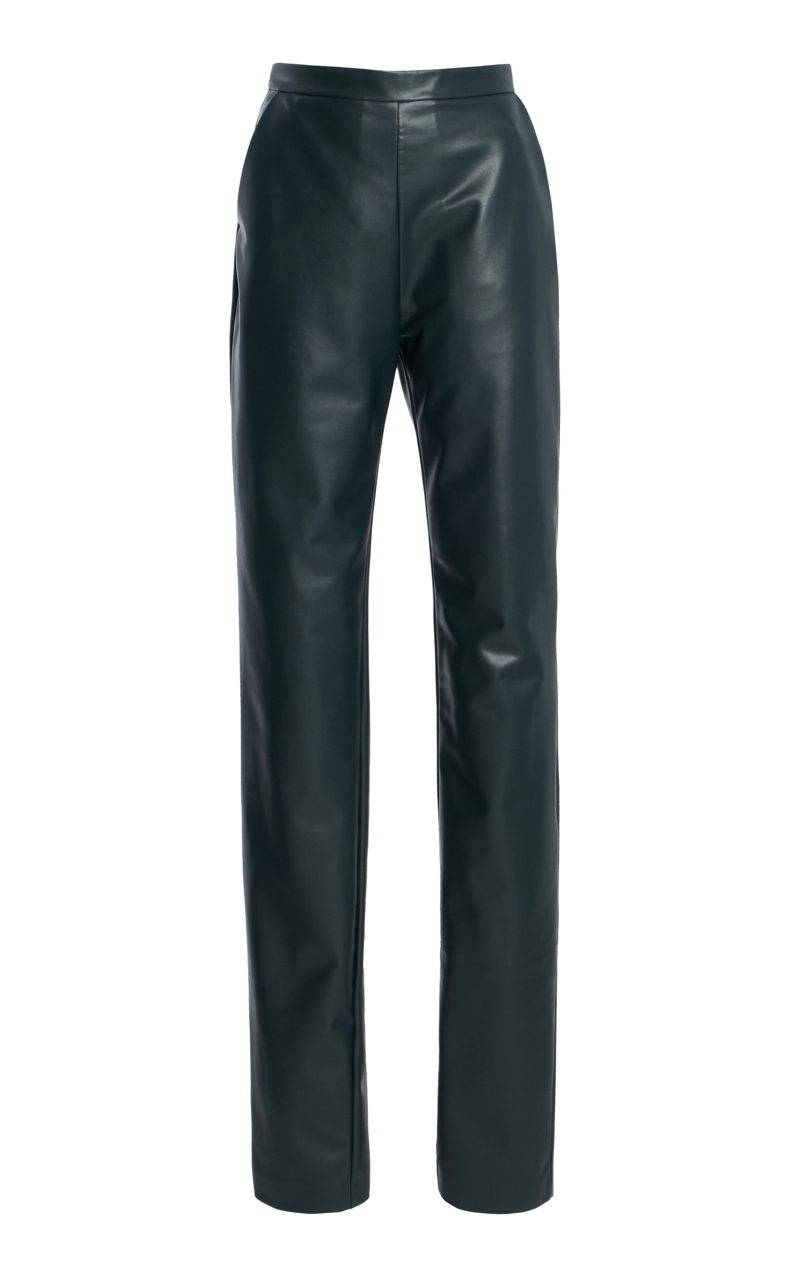 Cucculelli Shaheen Leather Skinny Pants In Grey