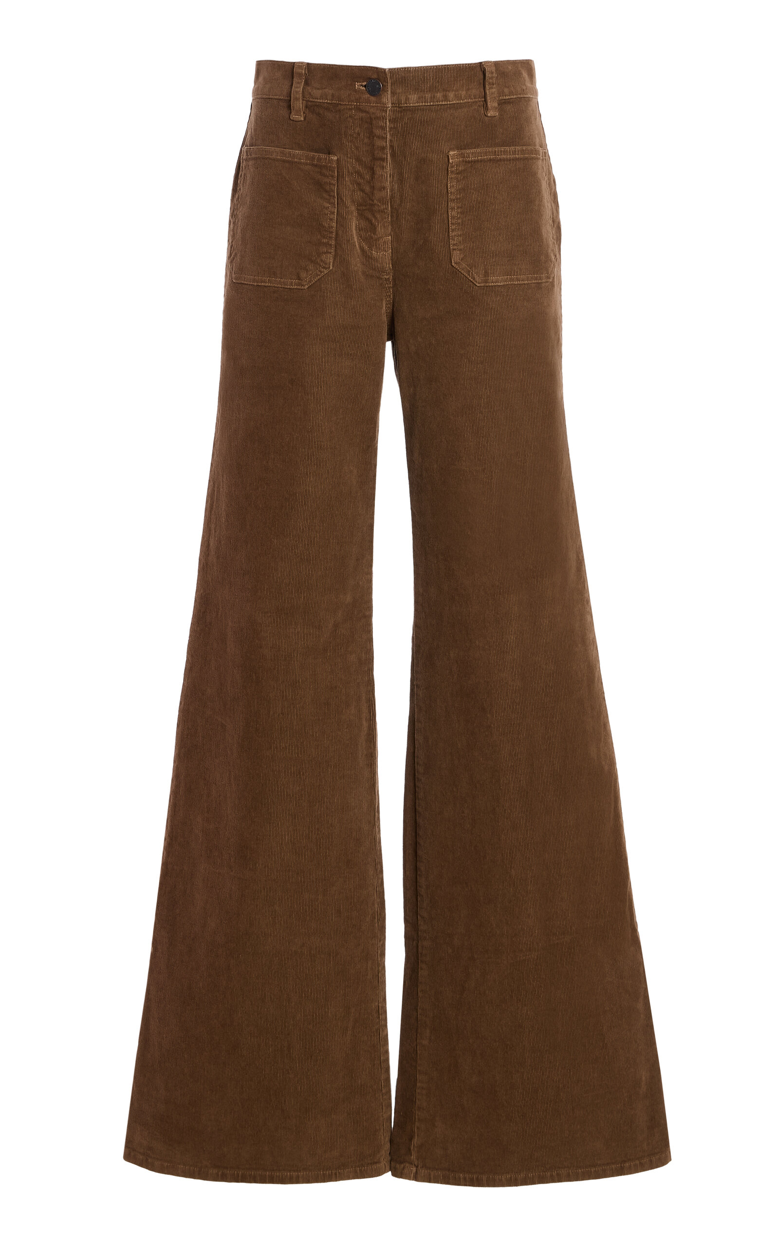 NILI LOTAN Florence Cotton-Corduroy Flared Pants