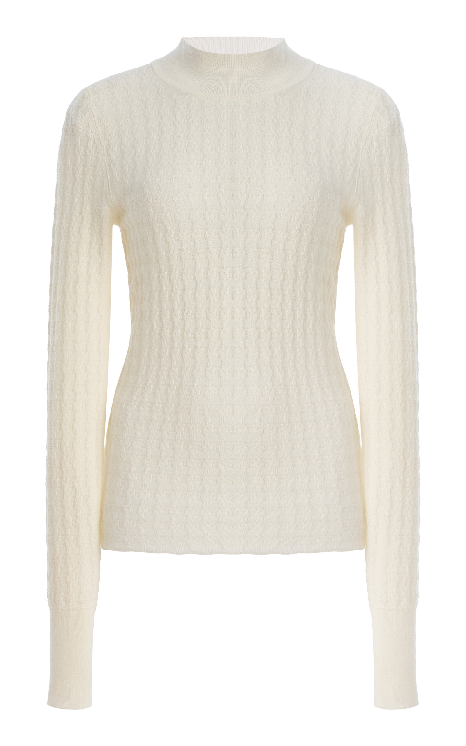 Cordova Soleil Cable-knit Merino Wool Top In Neutral