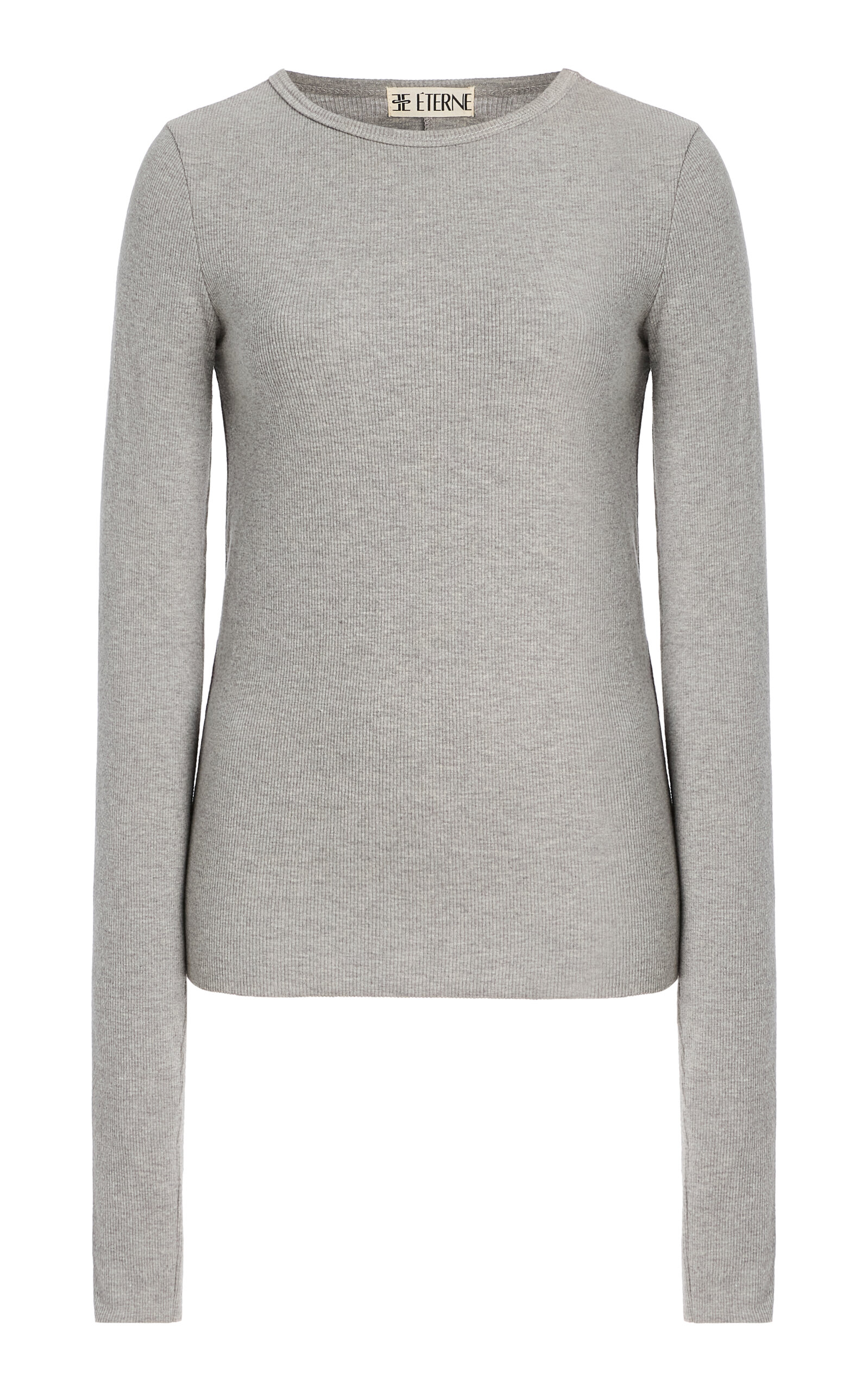 Éterne Ribbed-Knit Fitted Top