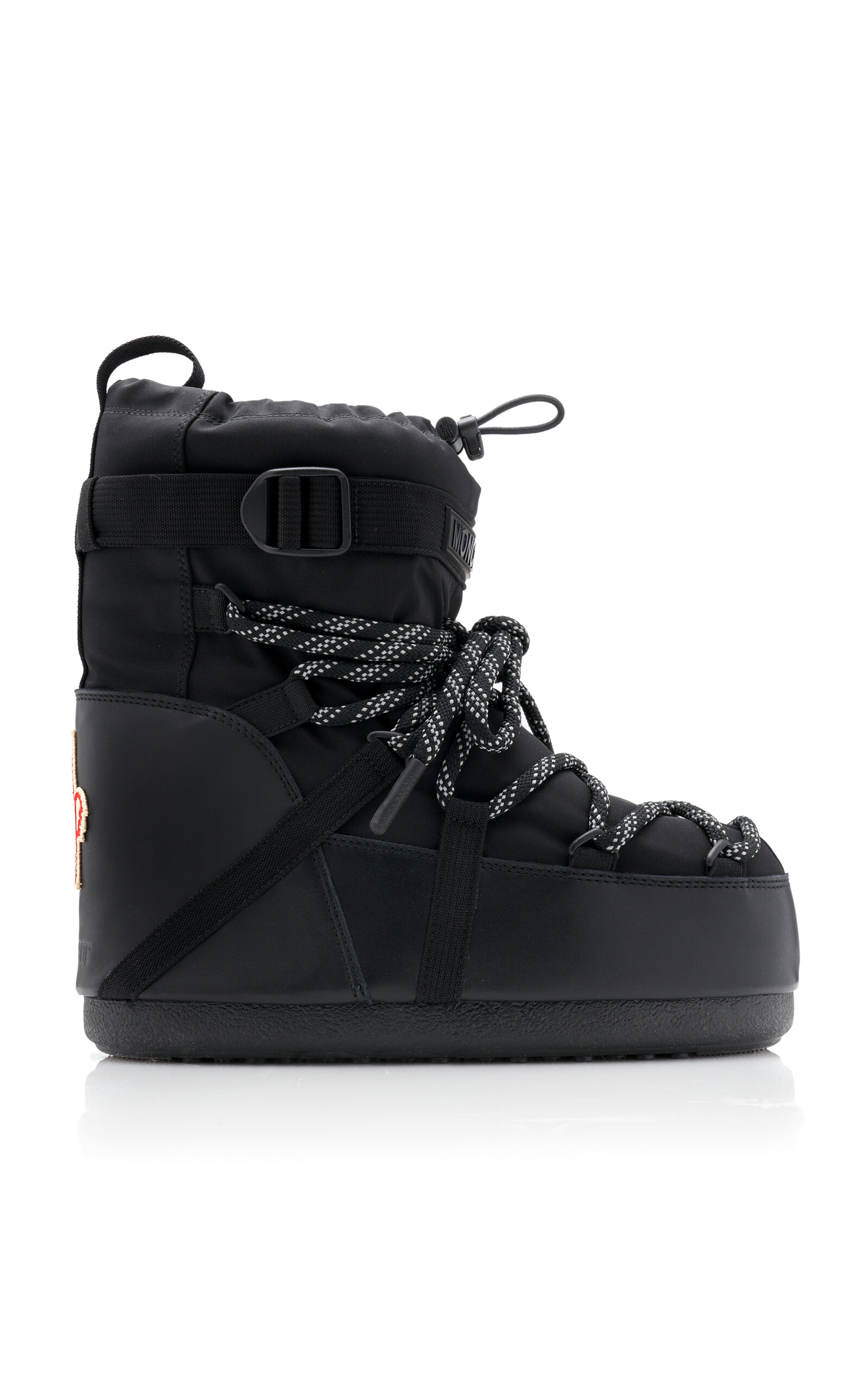 Moncler Icon Low Gaiter Snow Boots In Black