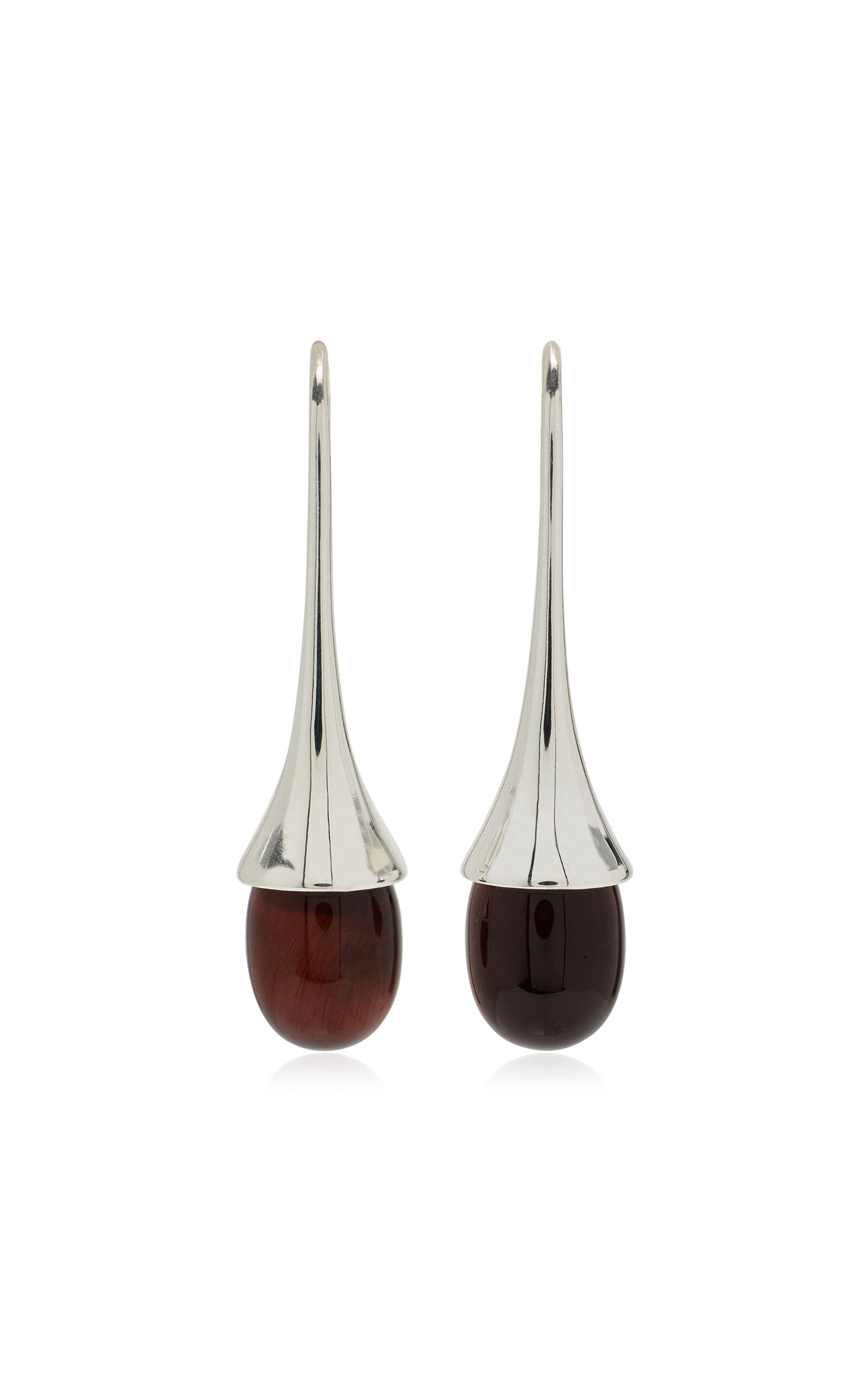 Drop Sterling Silver Tiger's Eye Earrings
