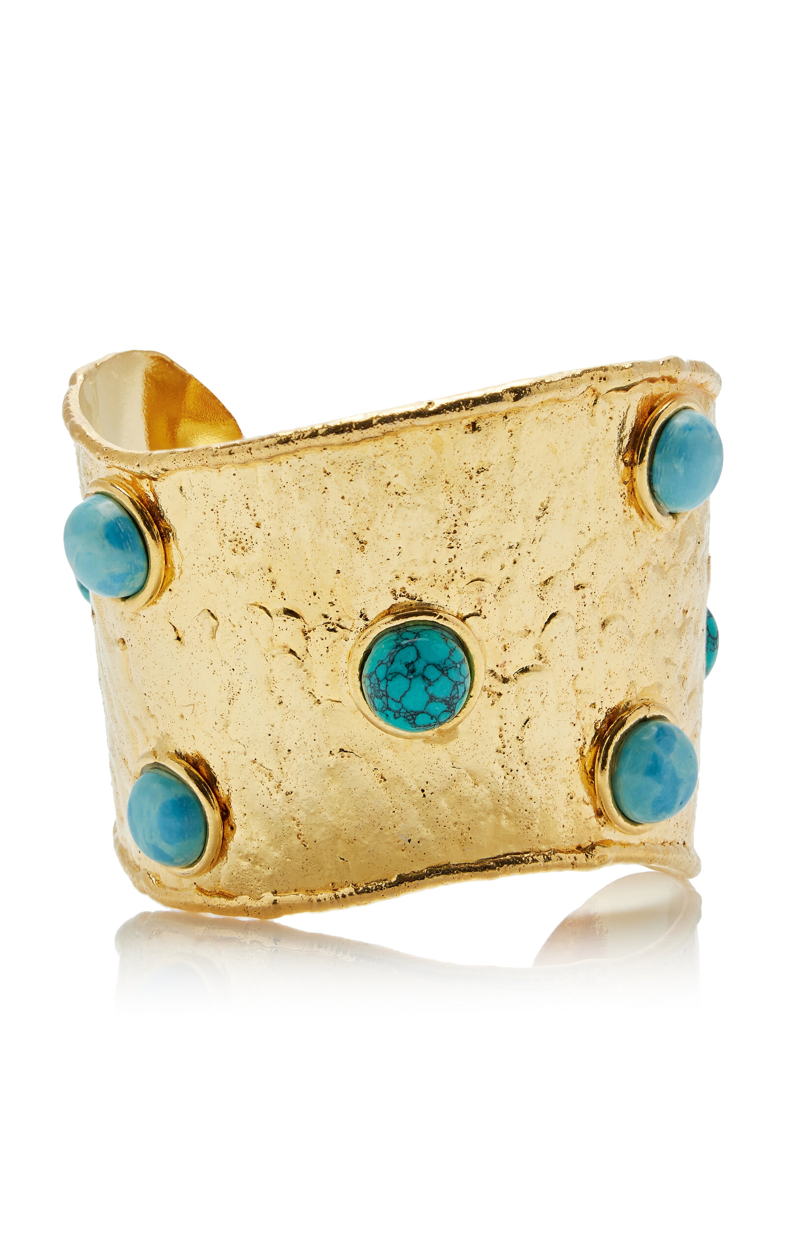 Sylvia Toledano Flow II Turquoise; Larimar 22K Yellow Gold-Plated Bracelet - Green - OS - Moda Operandi