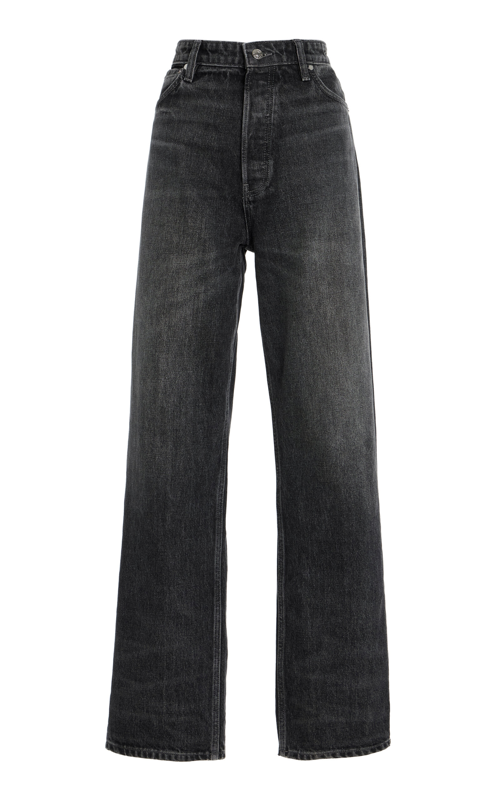 EB Denim Sofia High-Rise Straight-Leg Jeans - Dark Wash