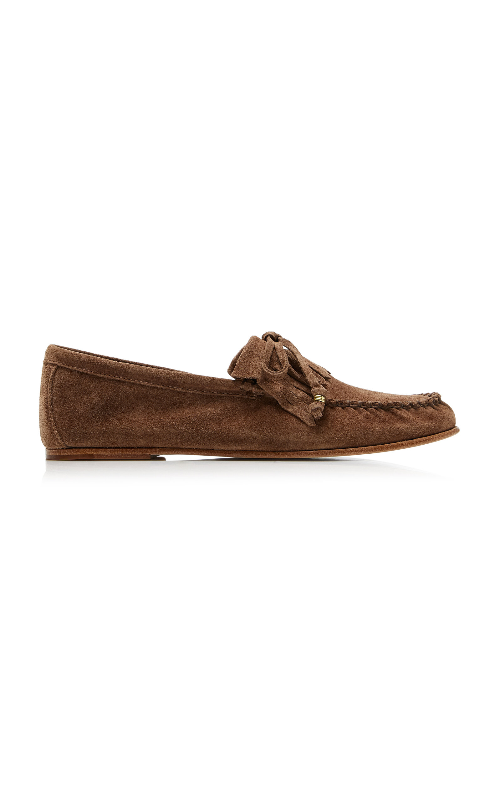 Freda Salvador Celeste Suede Loafers - Tan - US 8.5