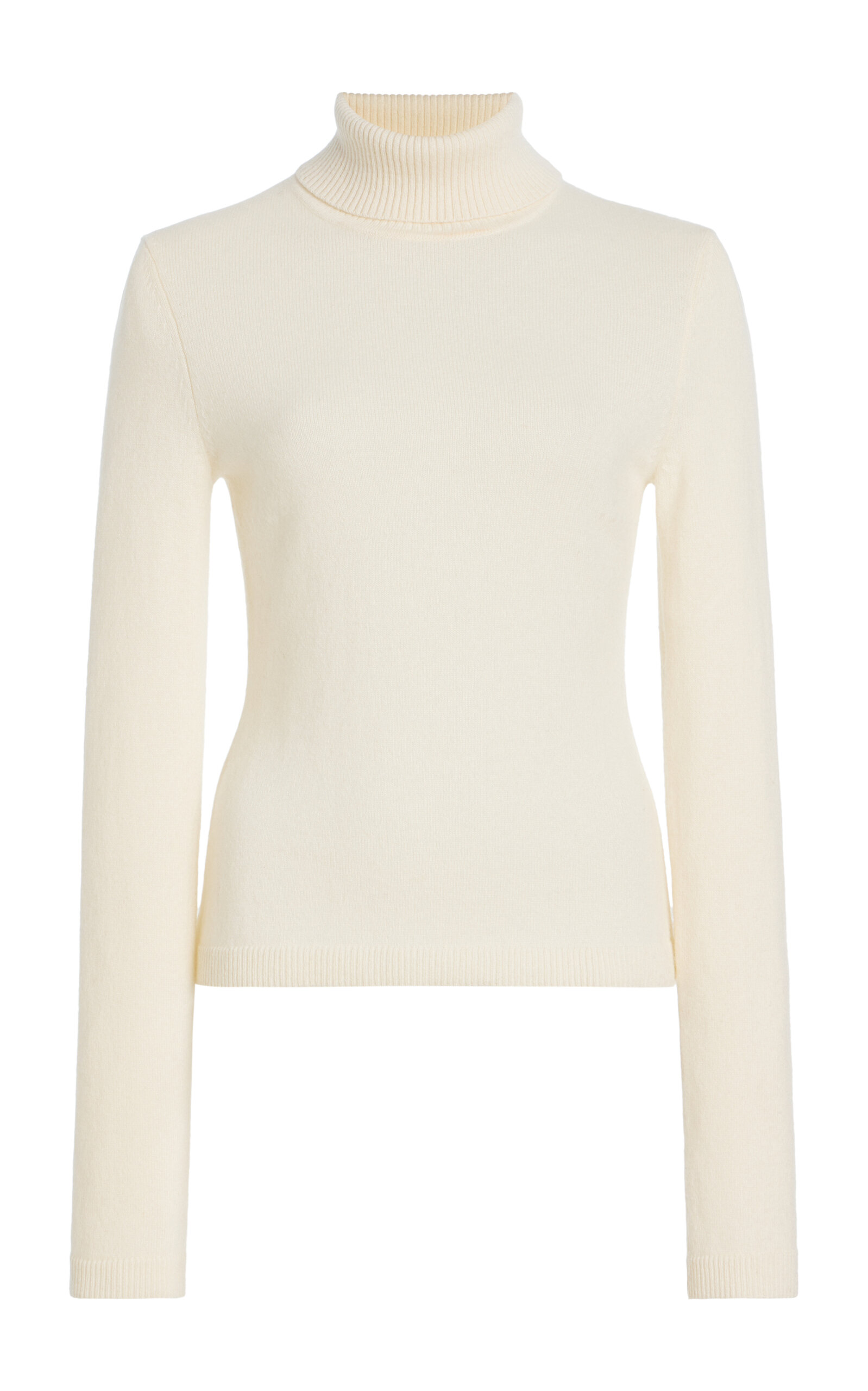 Cult Gaia Alice Wool-cashmere Turtleneck Sweater In White