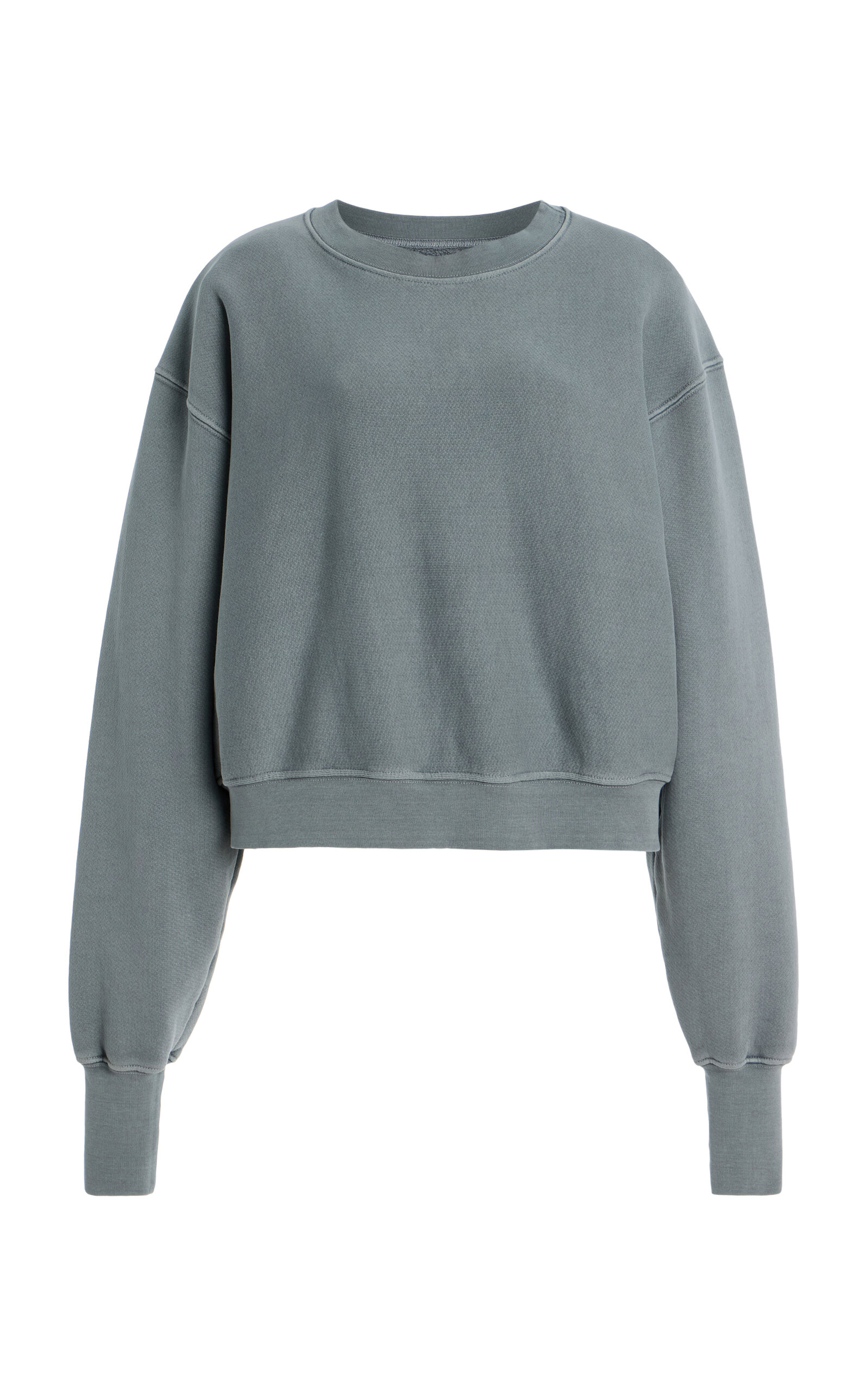 Les Tien Ryder Cropped Cotton Sweatshirt