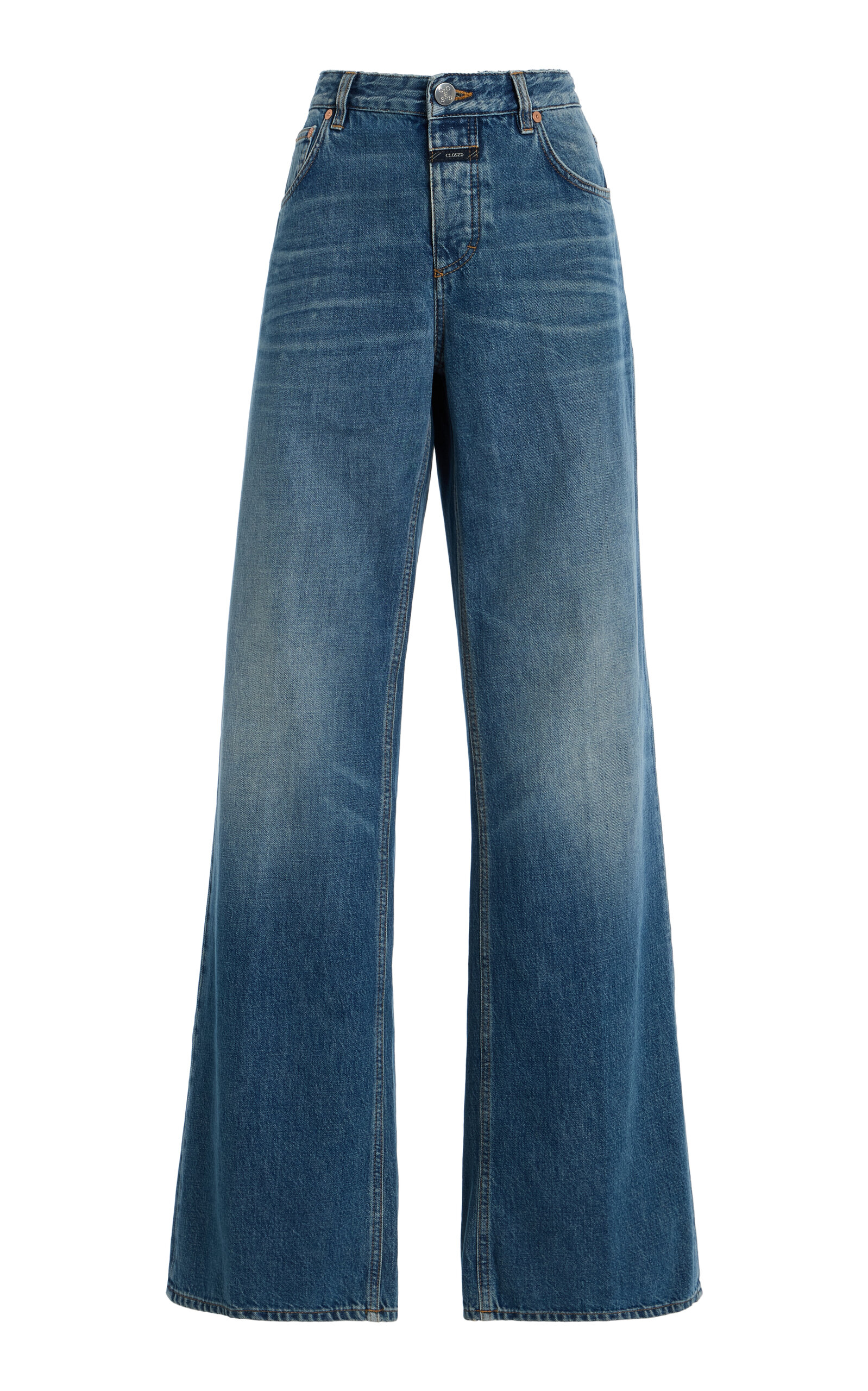 Closed Gillan Rigid Low-rise Flared-leg Jeans In Blue