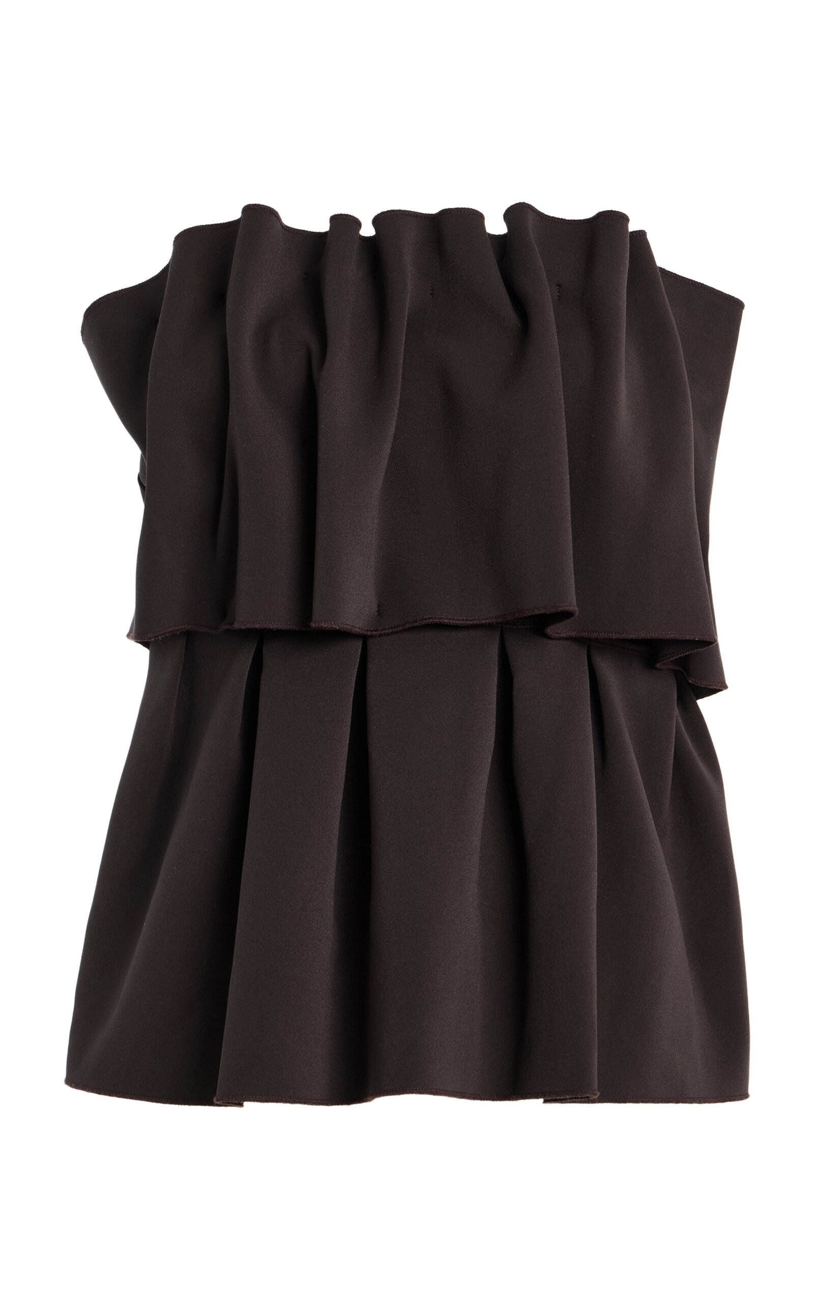 House Of Dagmar Sculpted Tube Top Chocolate Brown In Brown