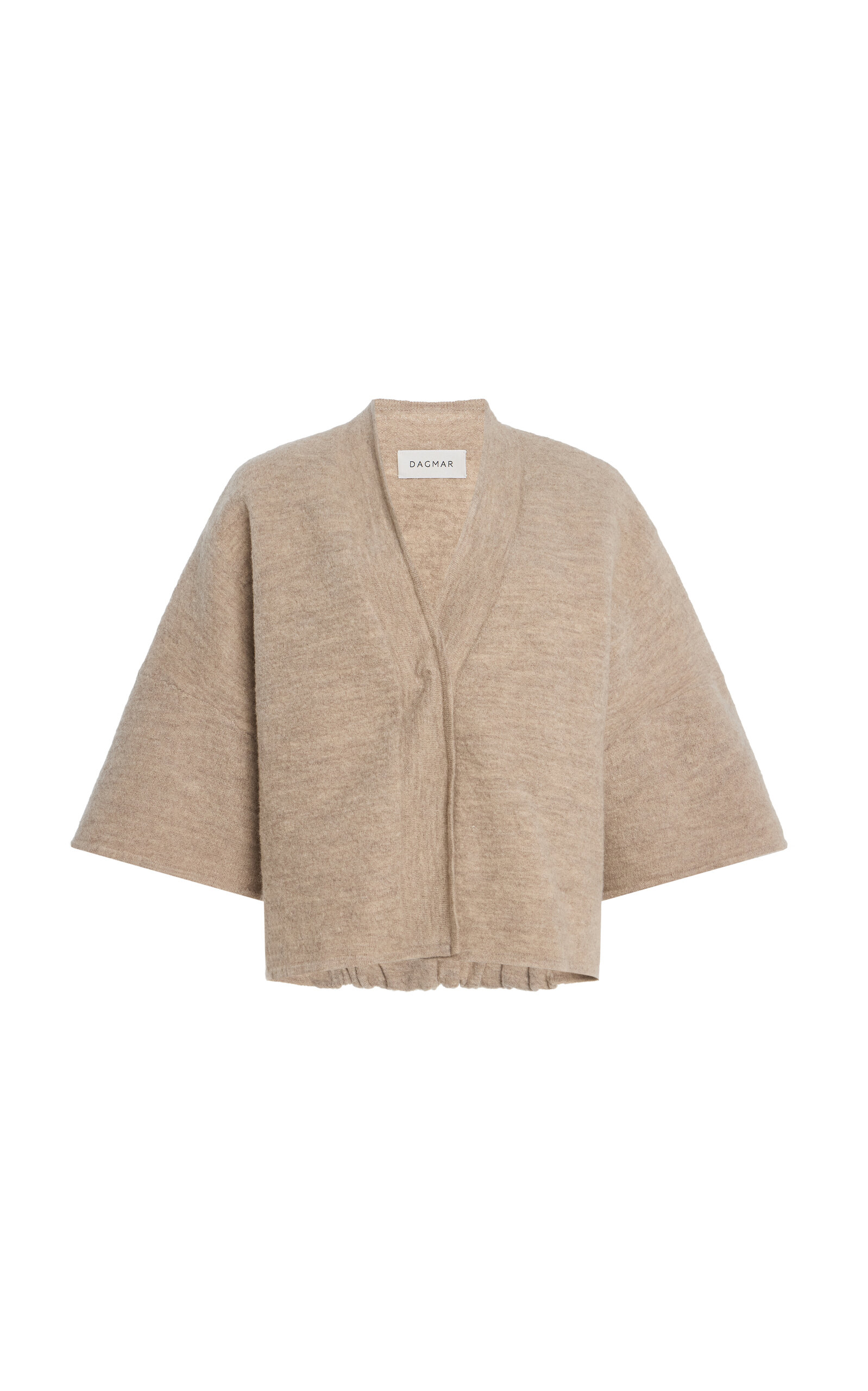 House Of Dagmar Short Wool Cardigan In Neutral