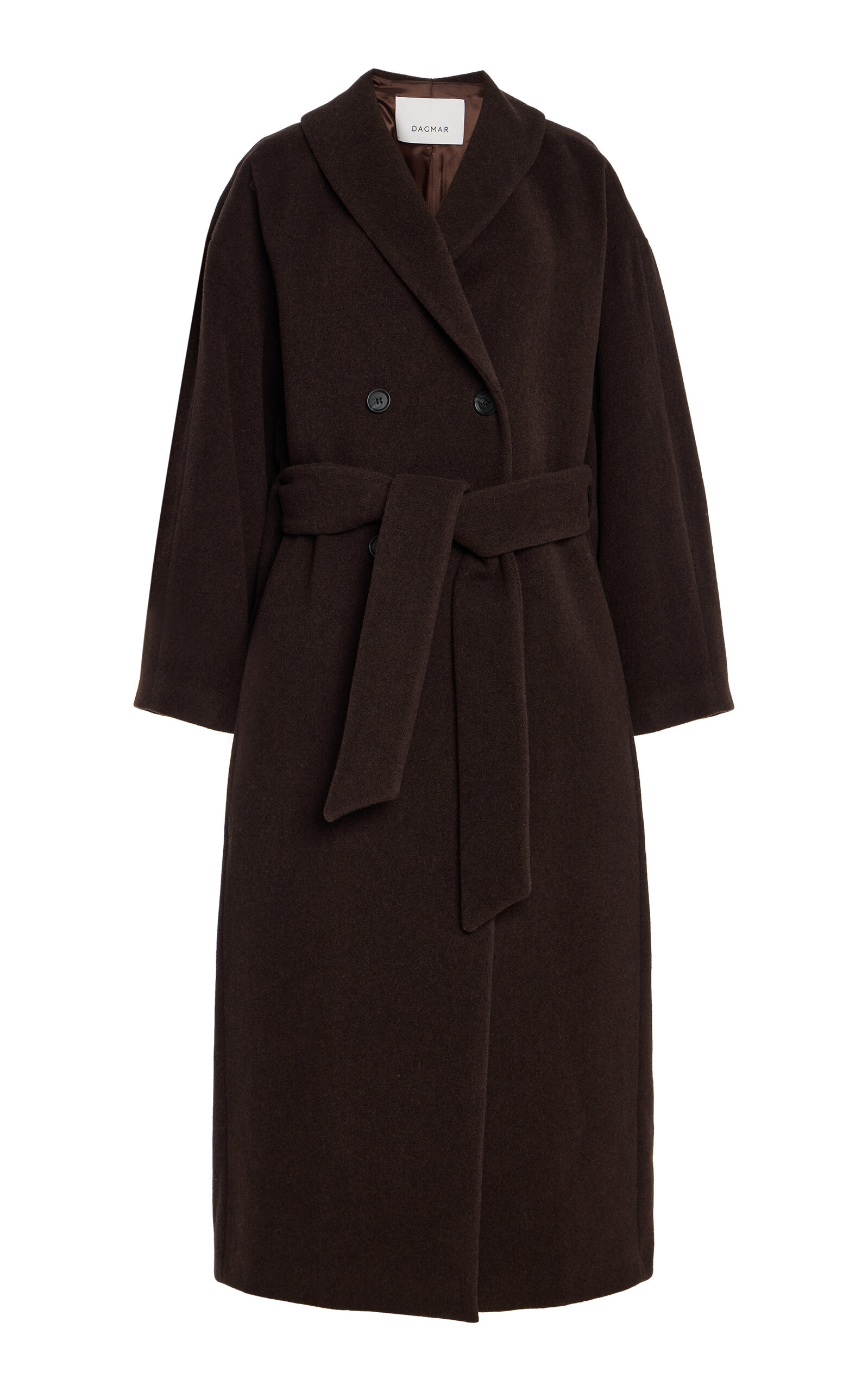 House Of Dagmar Relaxed Wool-blend Coat In Brown