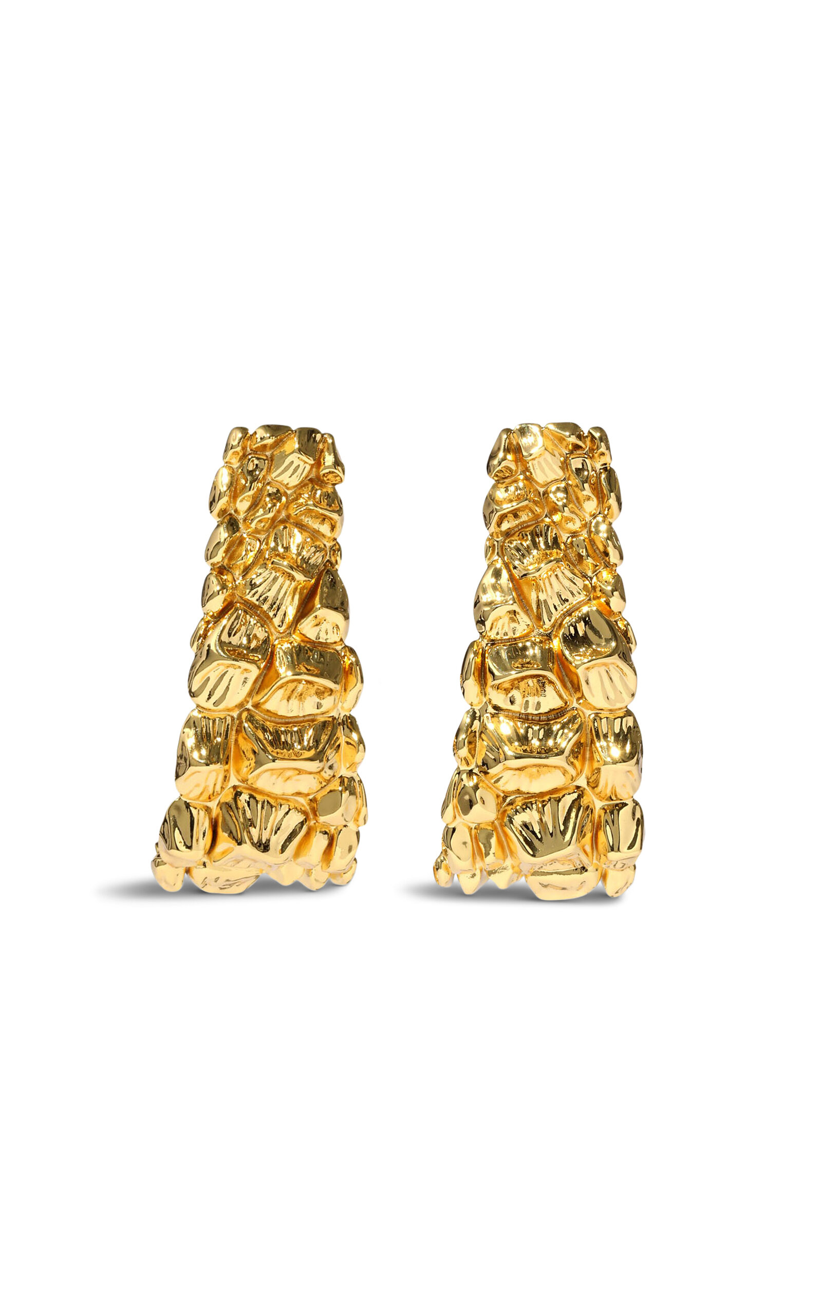 ALEXIS BITTAR BRUT 14K GOLD-PLATED HOOP EARRINGS 
