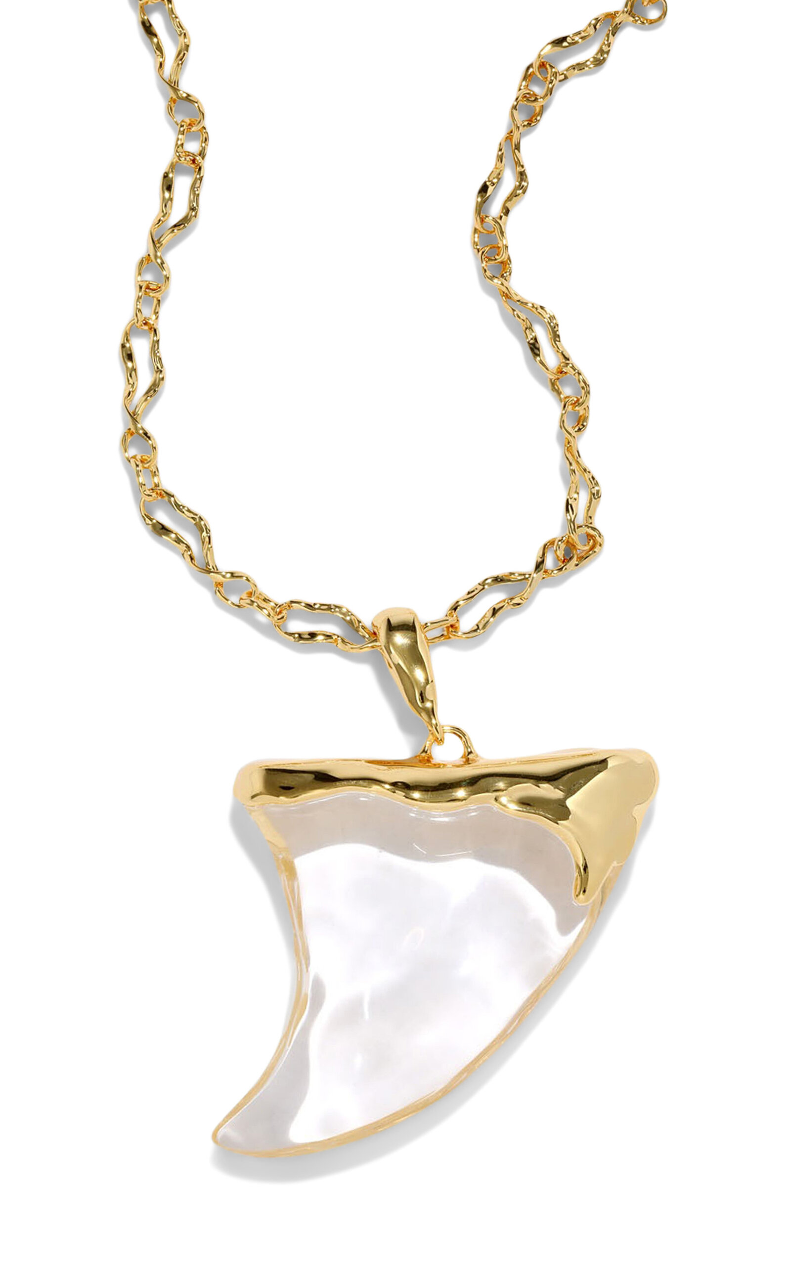 14K Gold-Plated Lucite Necklace
