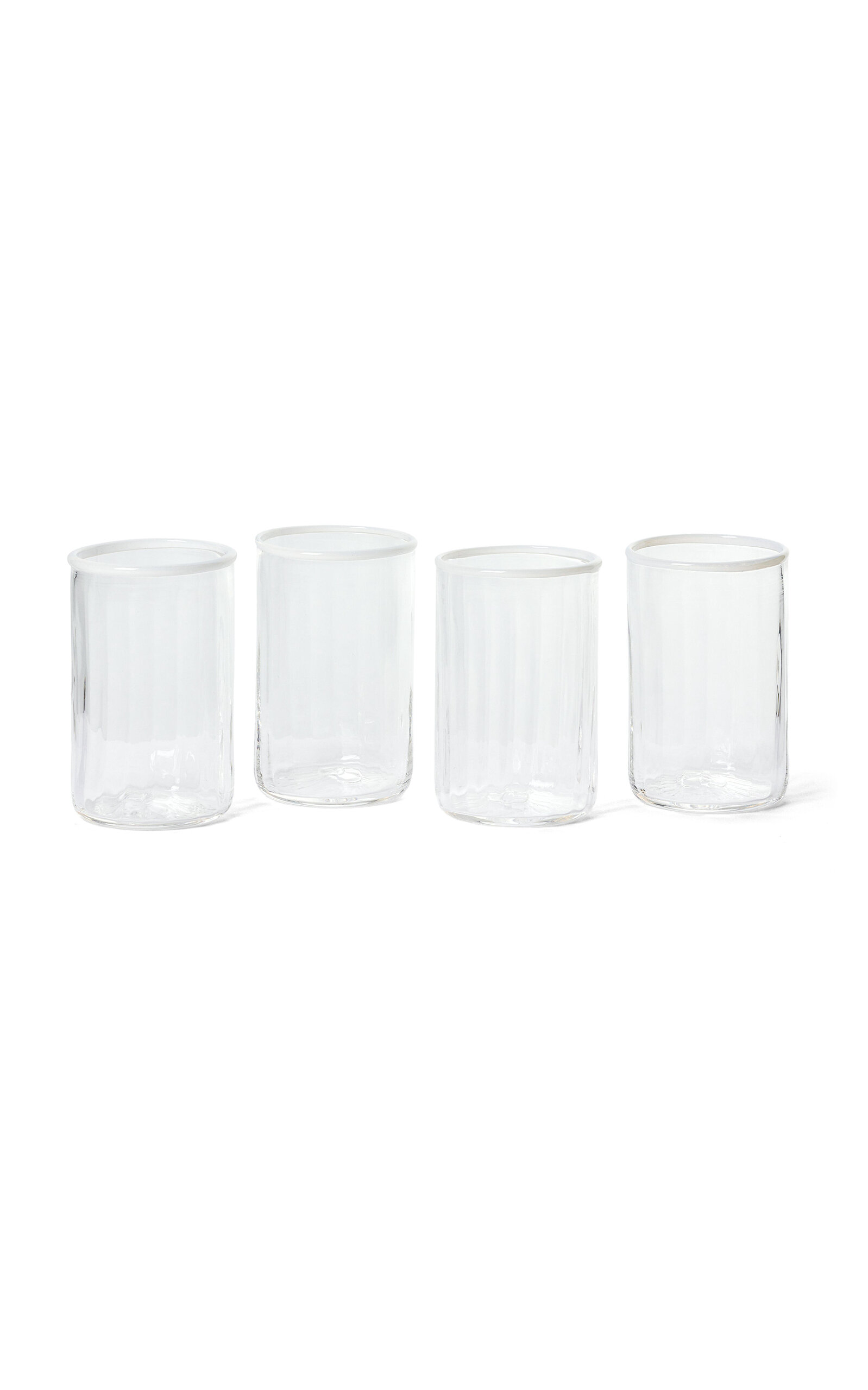Akua Objects Set-of-four Small Peter Glass In White