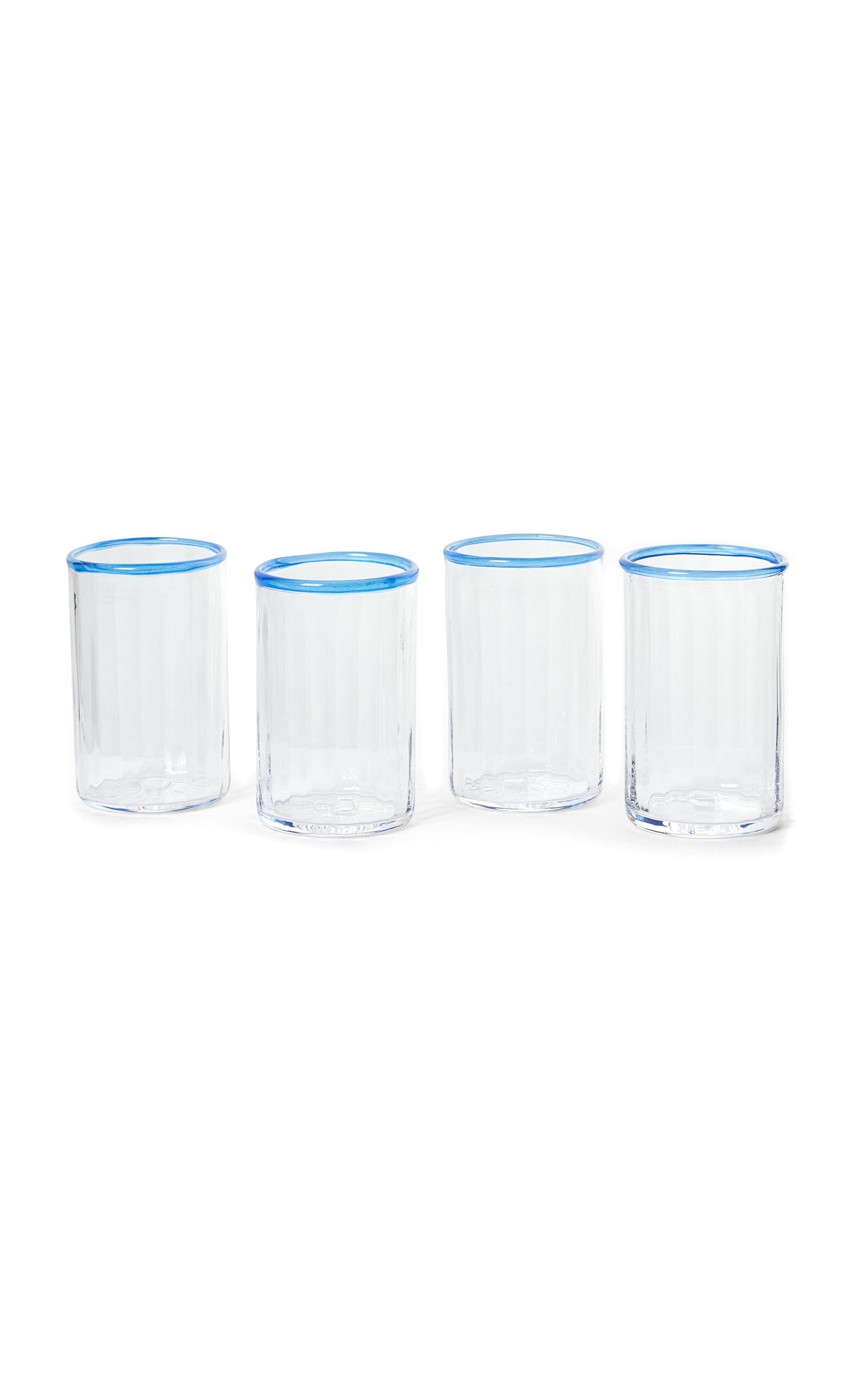 Akua Objects Set-of-four Small Peter Glass In Turquoise