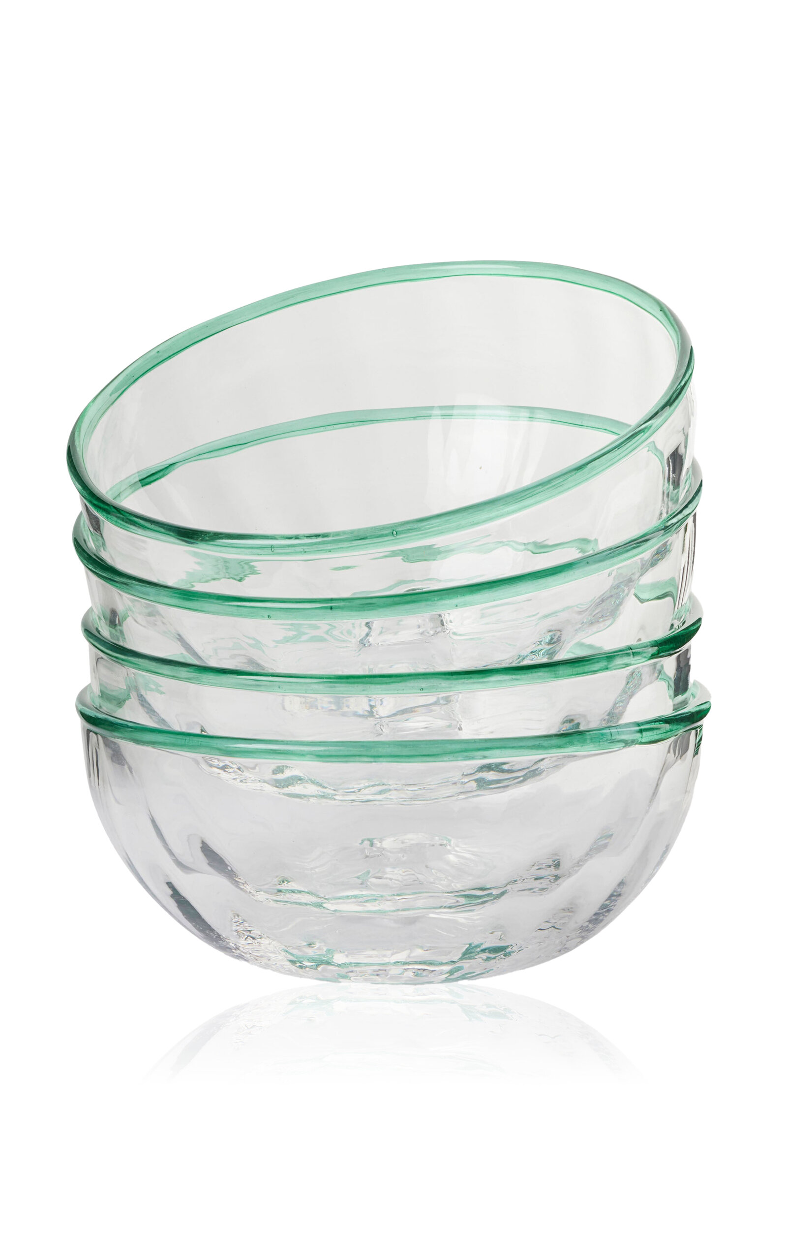 Akua Objects Set-of-four Peter Bowls In Green
