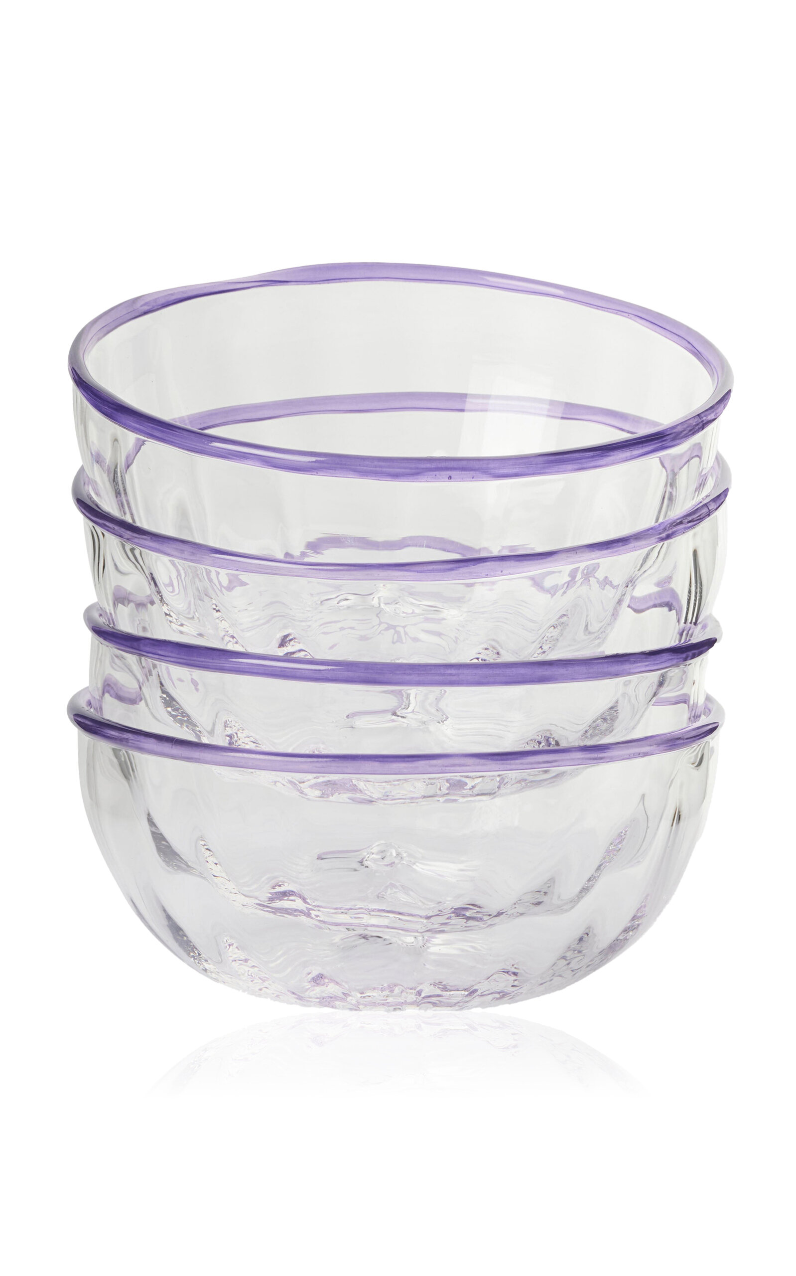 Akua Objects Set-of-four Peter Bowls In Purple