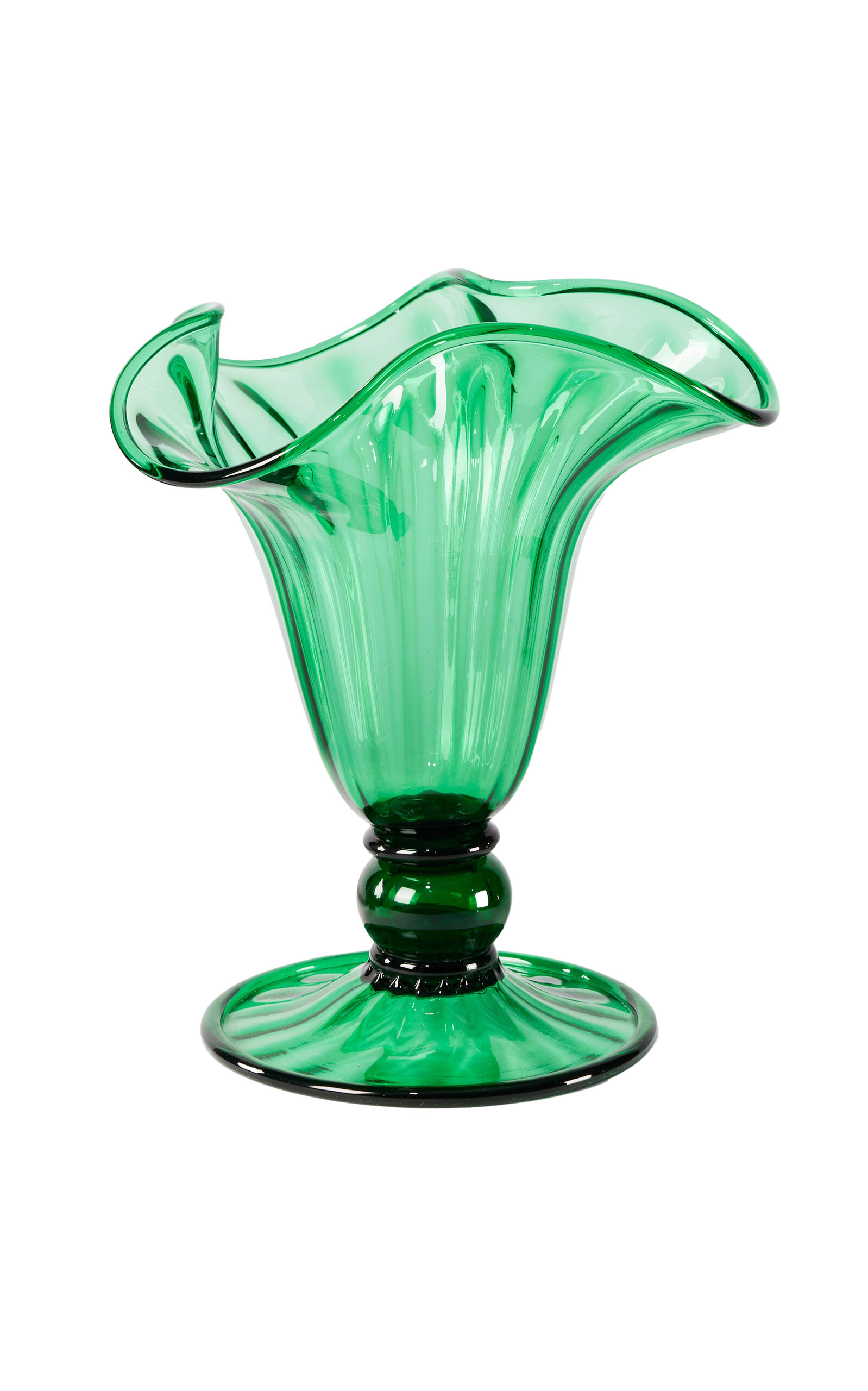 Akua Objects Blixen Small Murano Glass Vase In Green