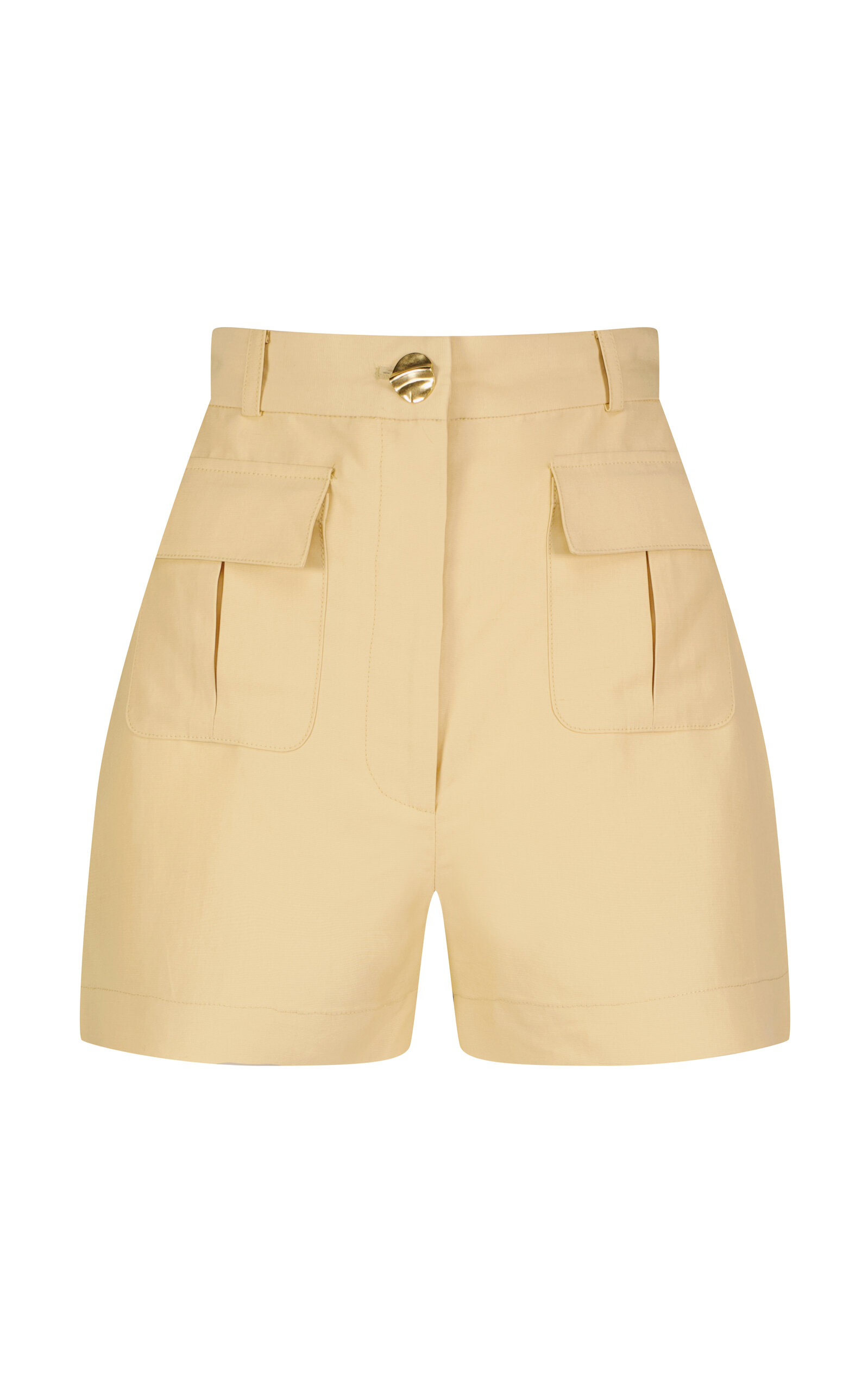 Linen-Blend Cargo Shorts
