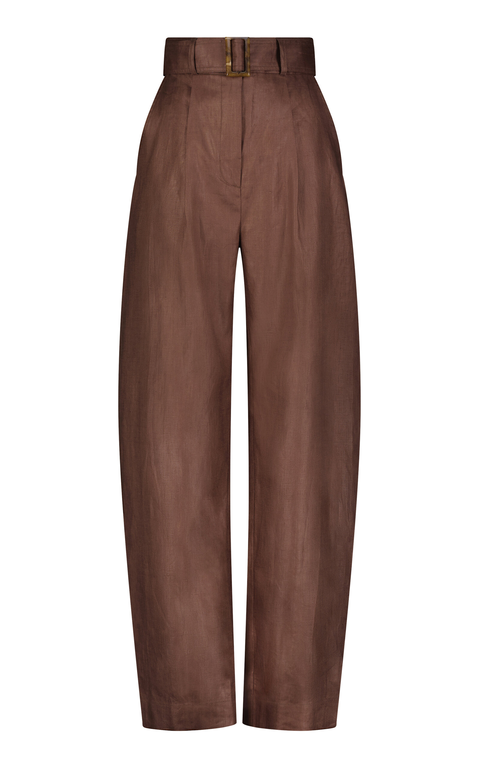 Matthew Bruch Pleated Linen Barrel Pants