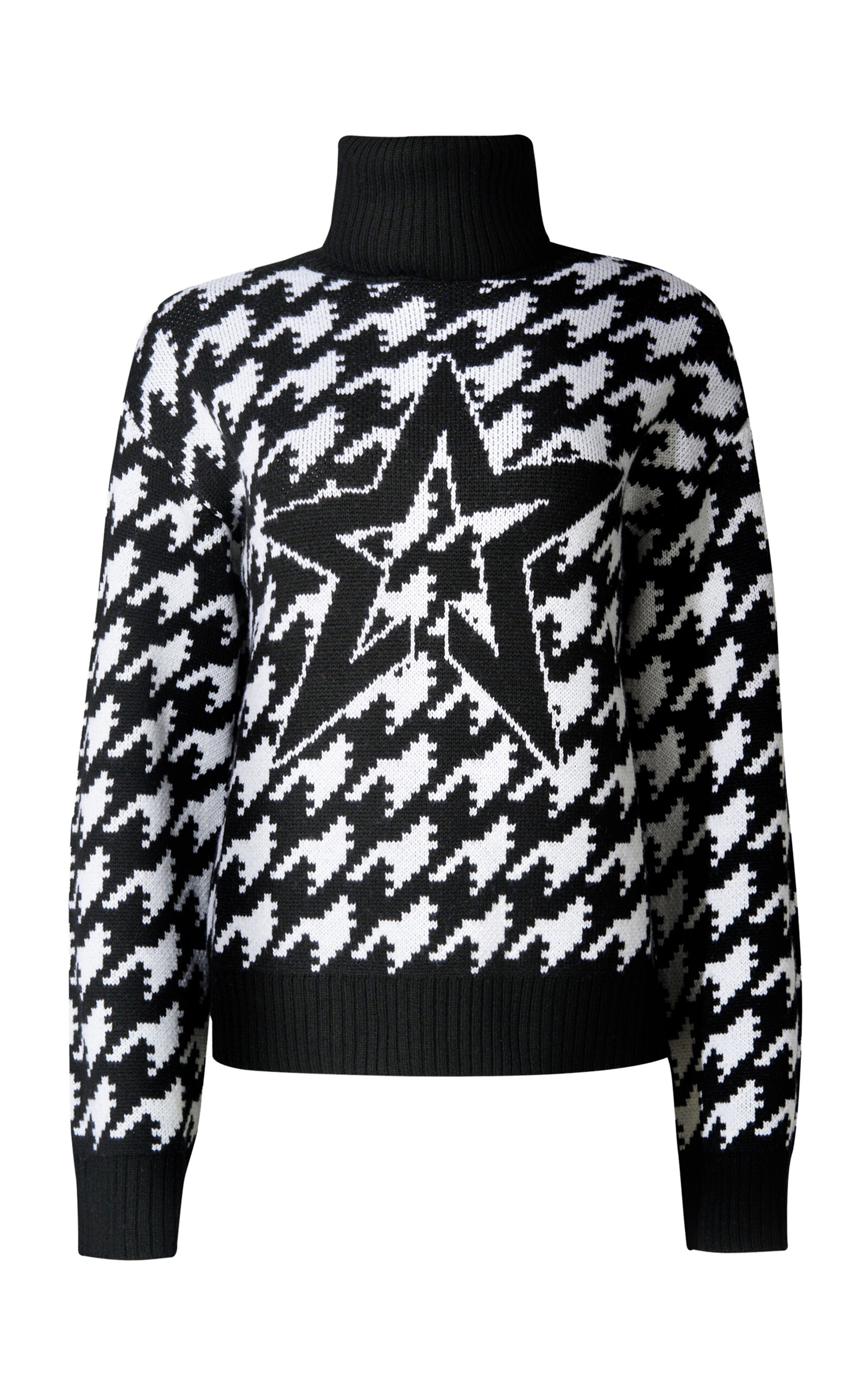 Perfect Moment Chunky Houndstooth Wool Sweater - Women's Clothing