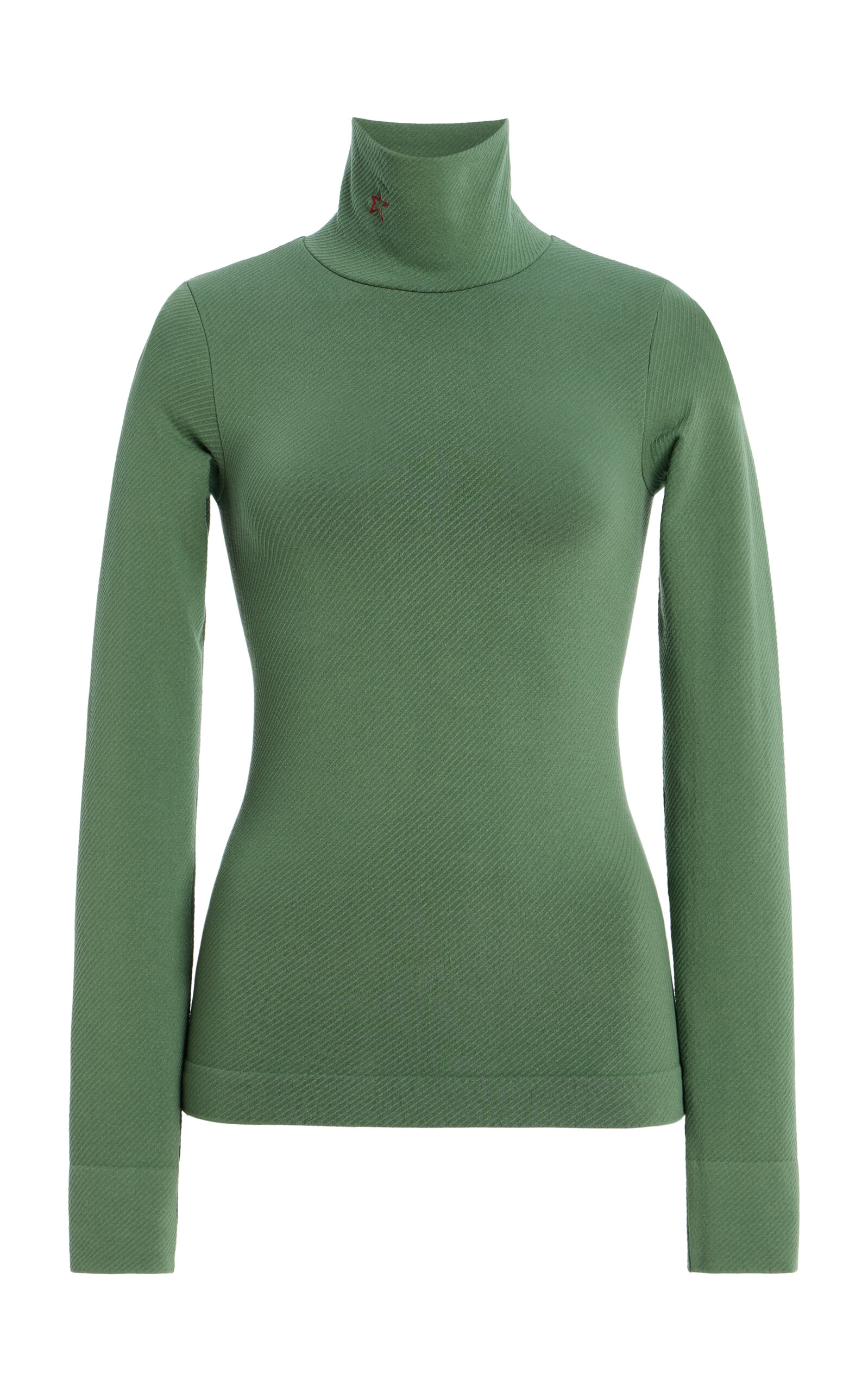 Perfect Moment Merino Wool Thermal Top In Green