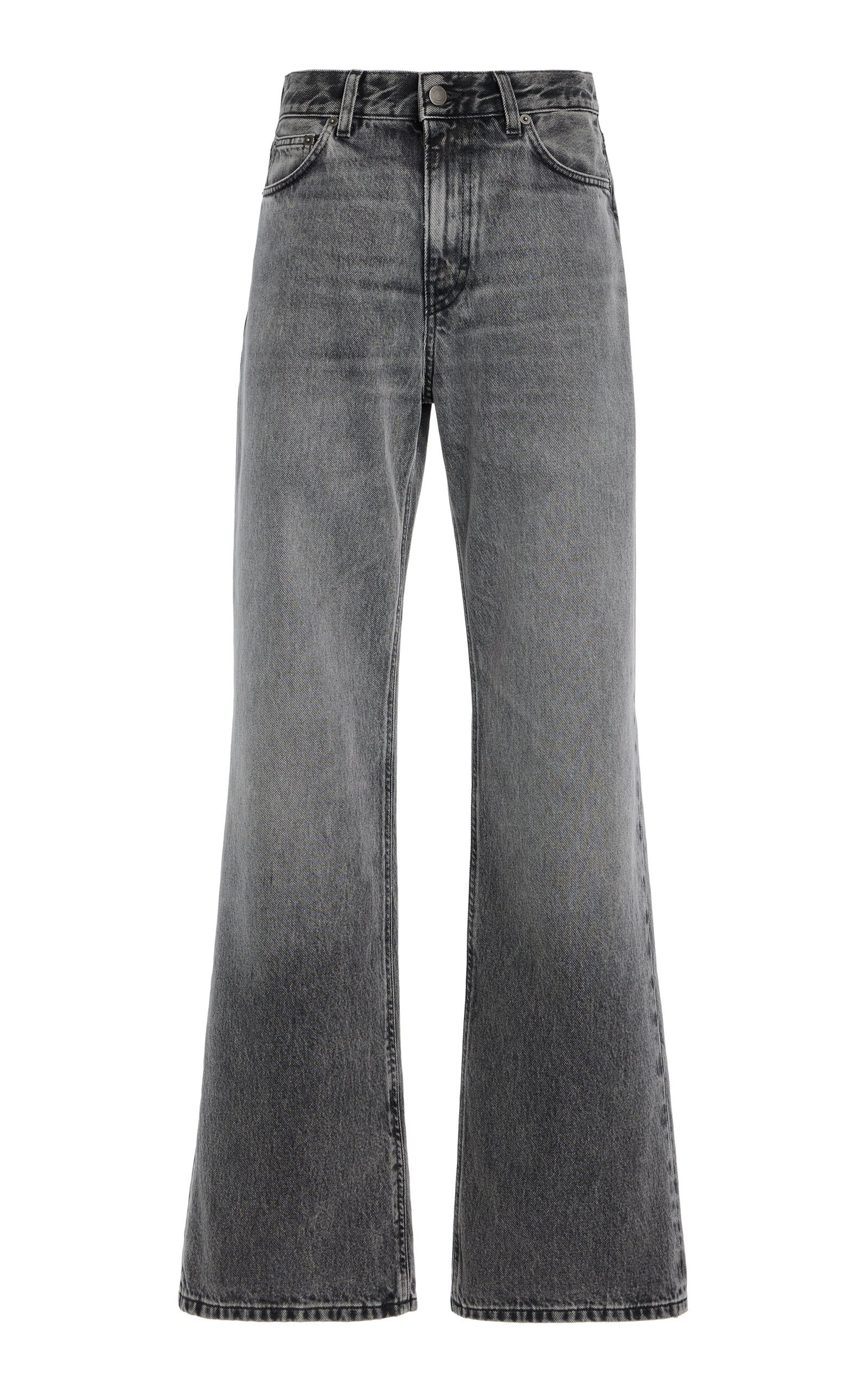 Haikure Grey Washed Effect Korea Jeans In Gray
