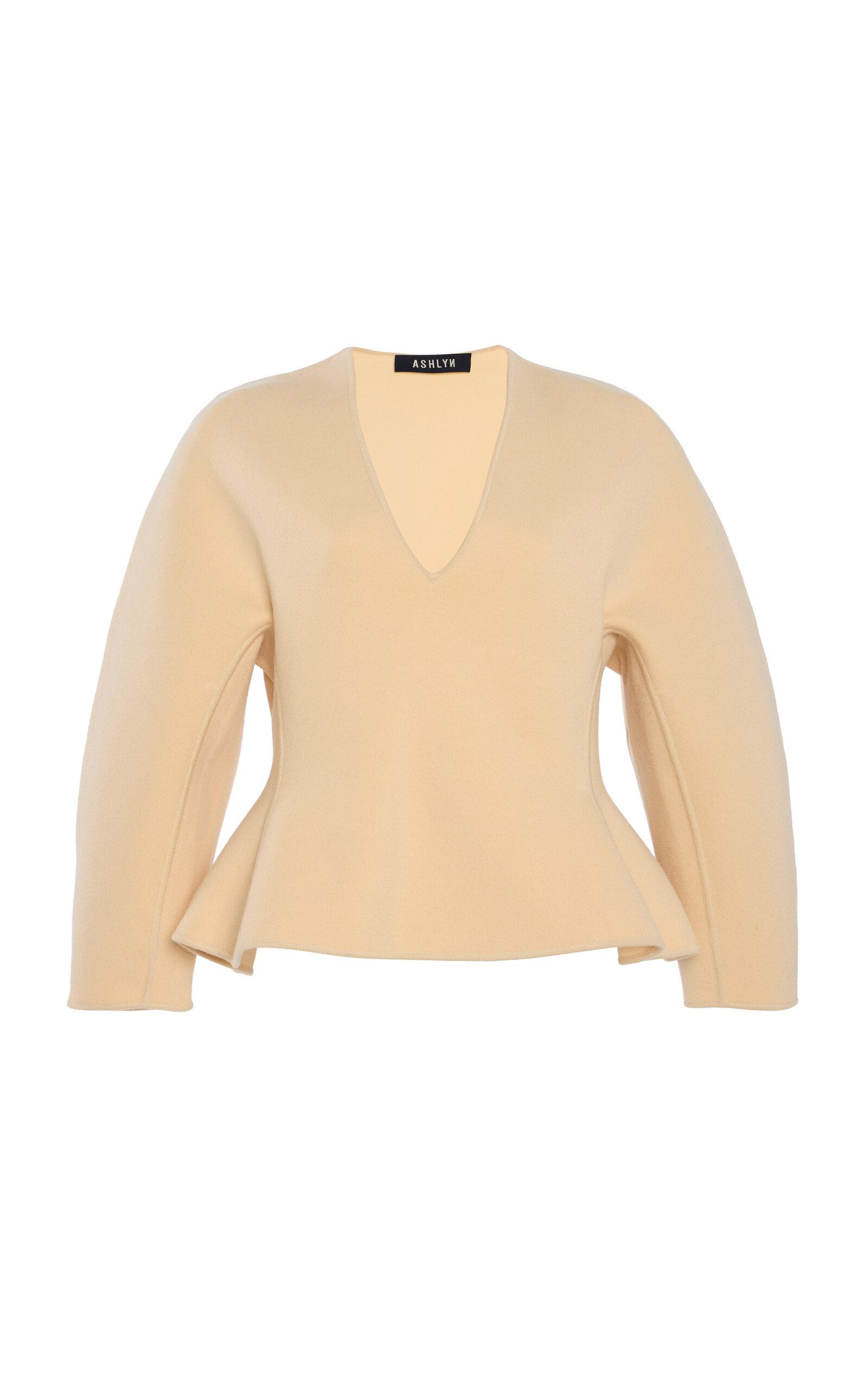 Ashlyn Henry Merino Wool Peplum Top