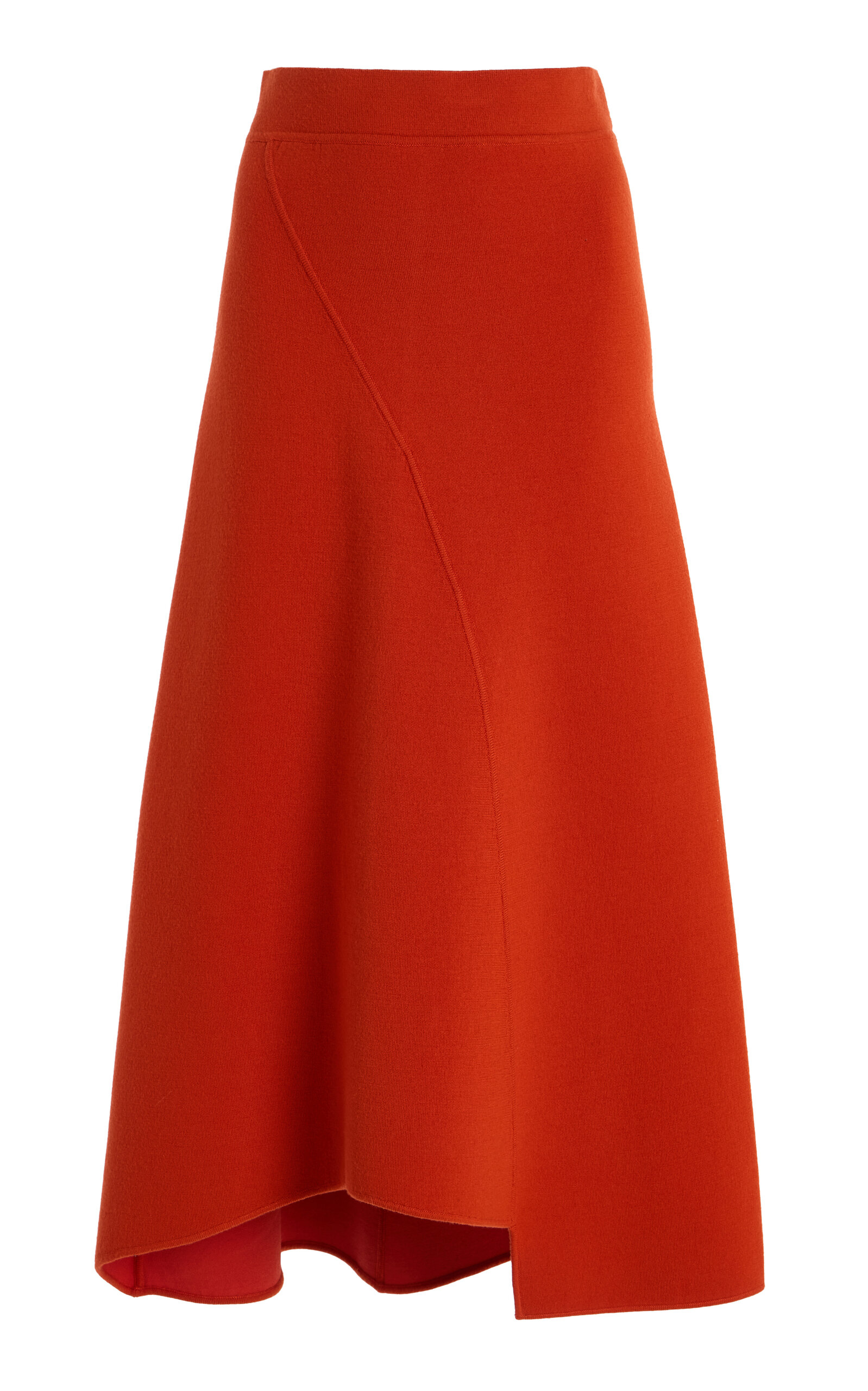 Ashlyn Felix Spliced Merino Wool Midi Skirt