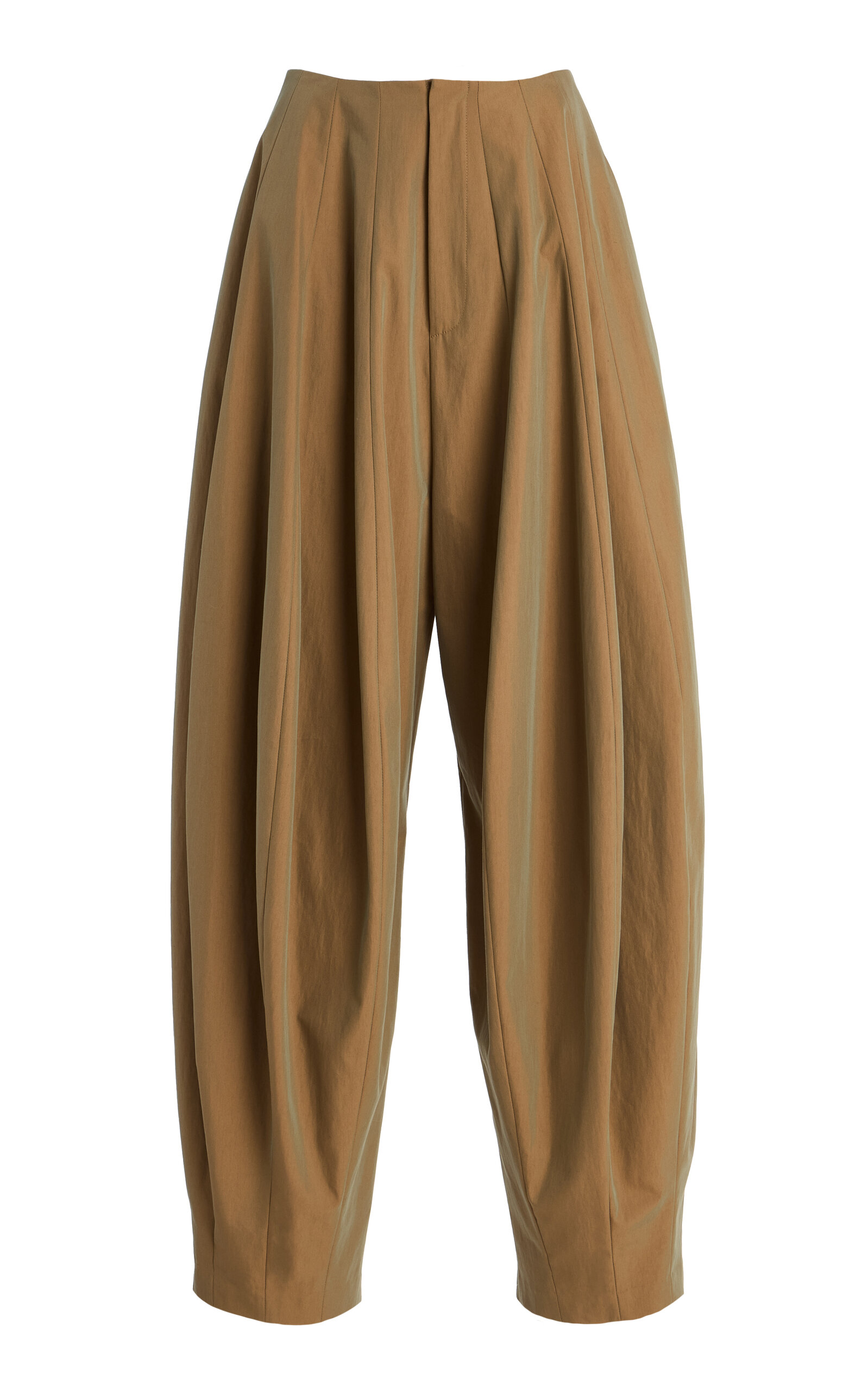 Ashlyn Blaine Paneled Cotton Pants In Khaki