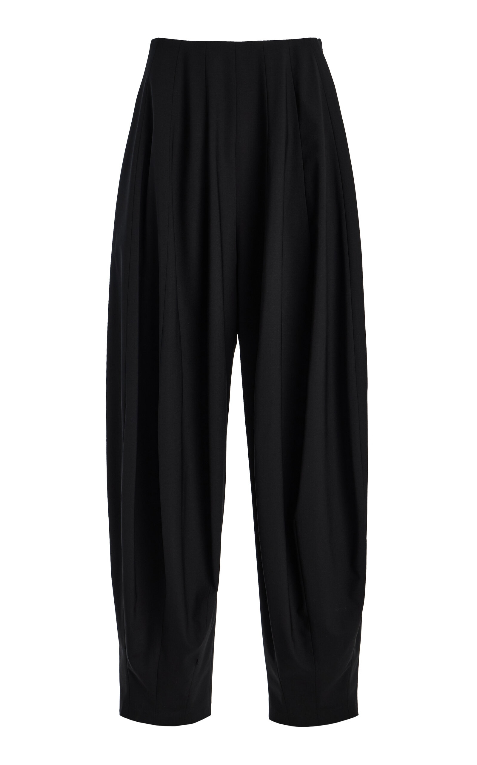 Ashlyn Blaine Paneled Wool Pants In Black