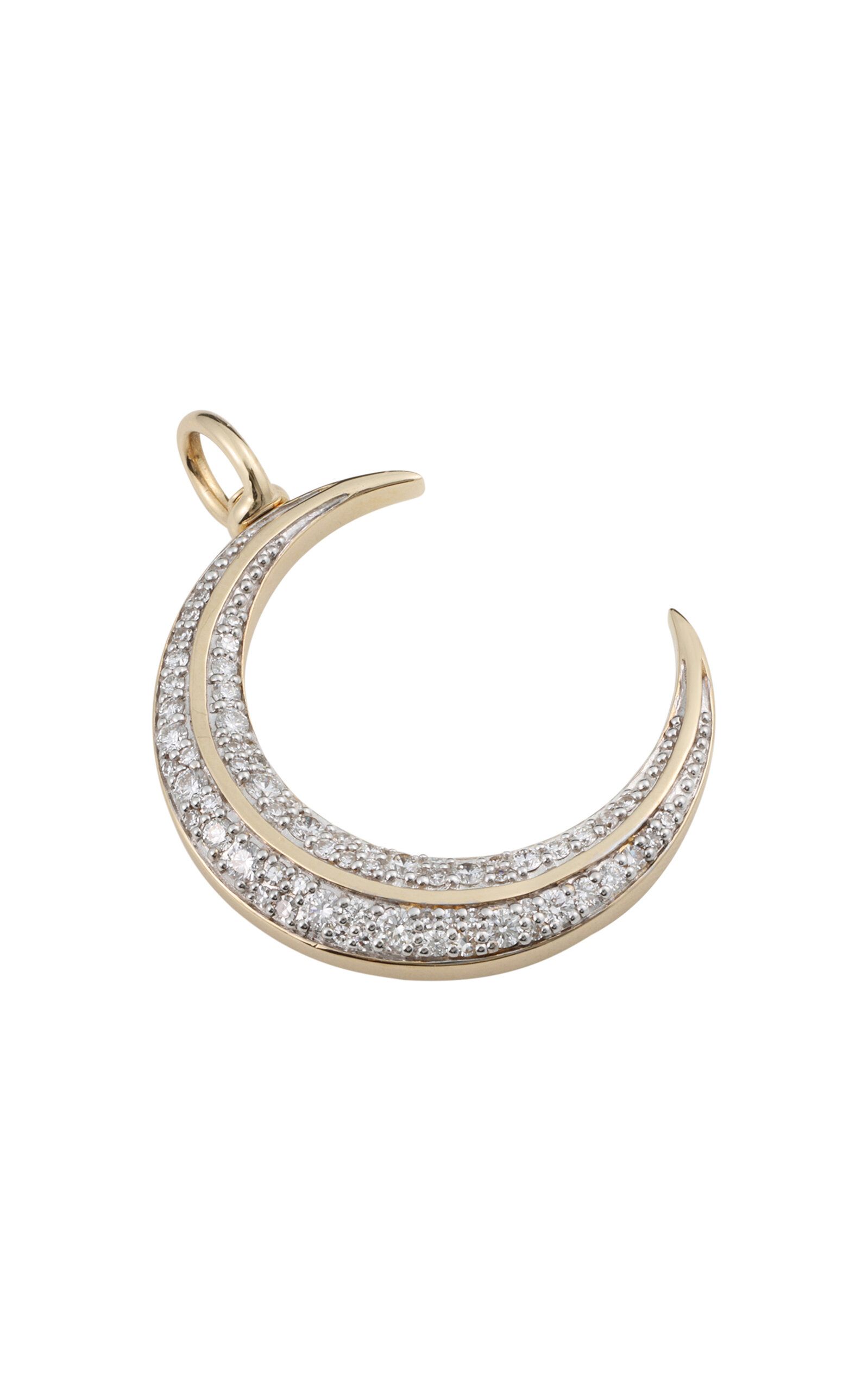 Lucy Delius 14k Yellow Gold Modern Finish Crescent Moon Pendant
