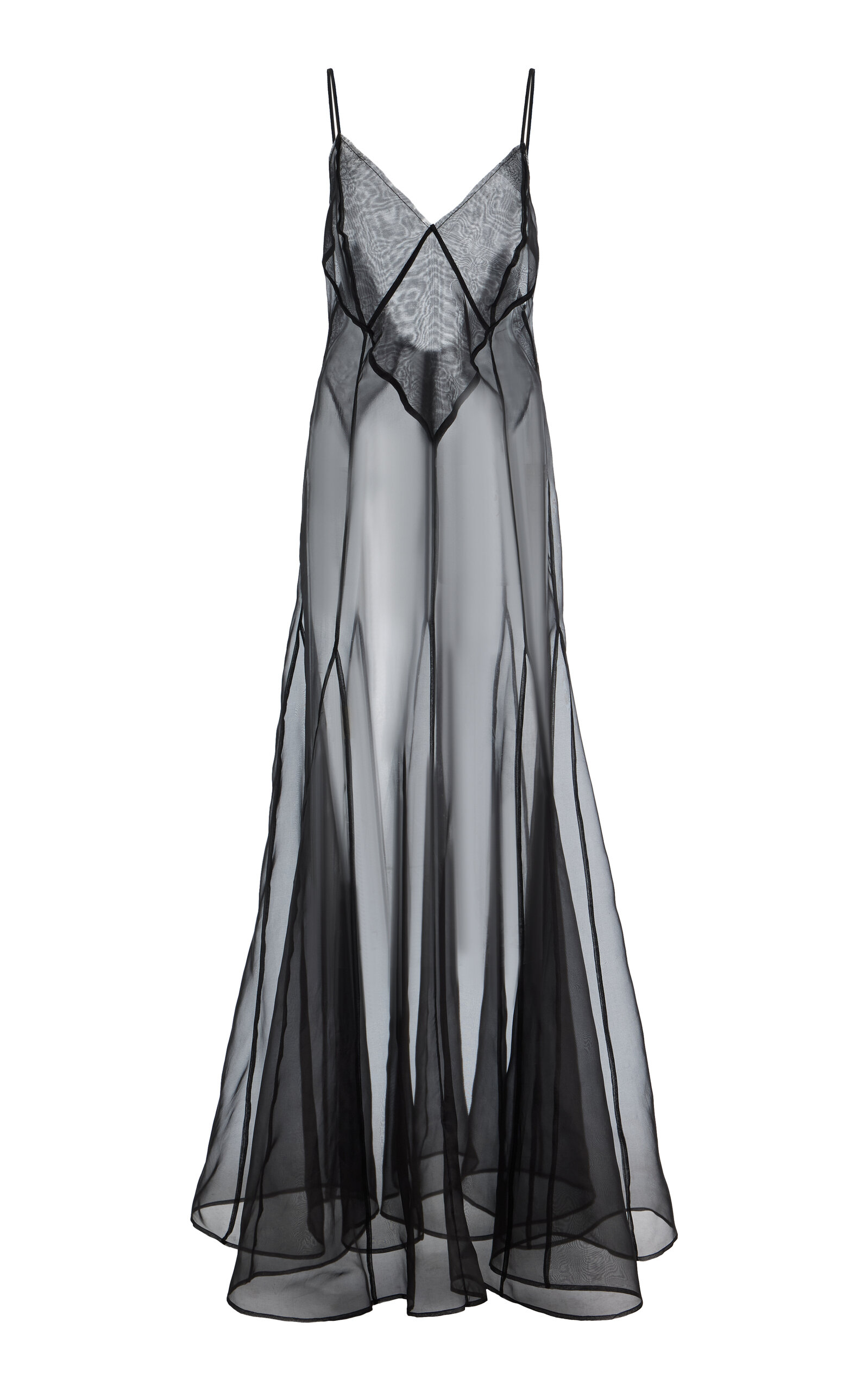 Kamperett Lalique Silk Organza Gown - Black