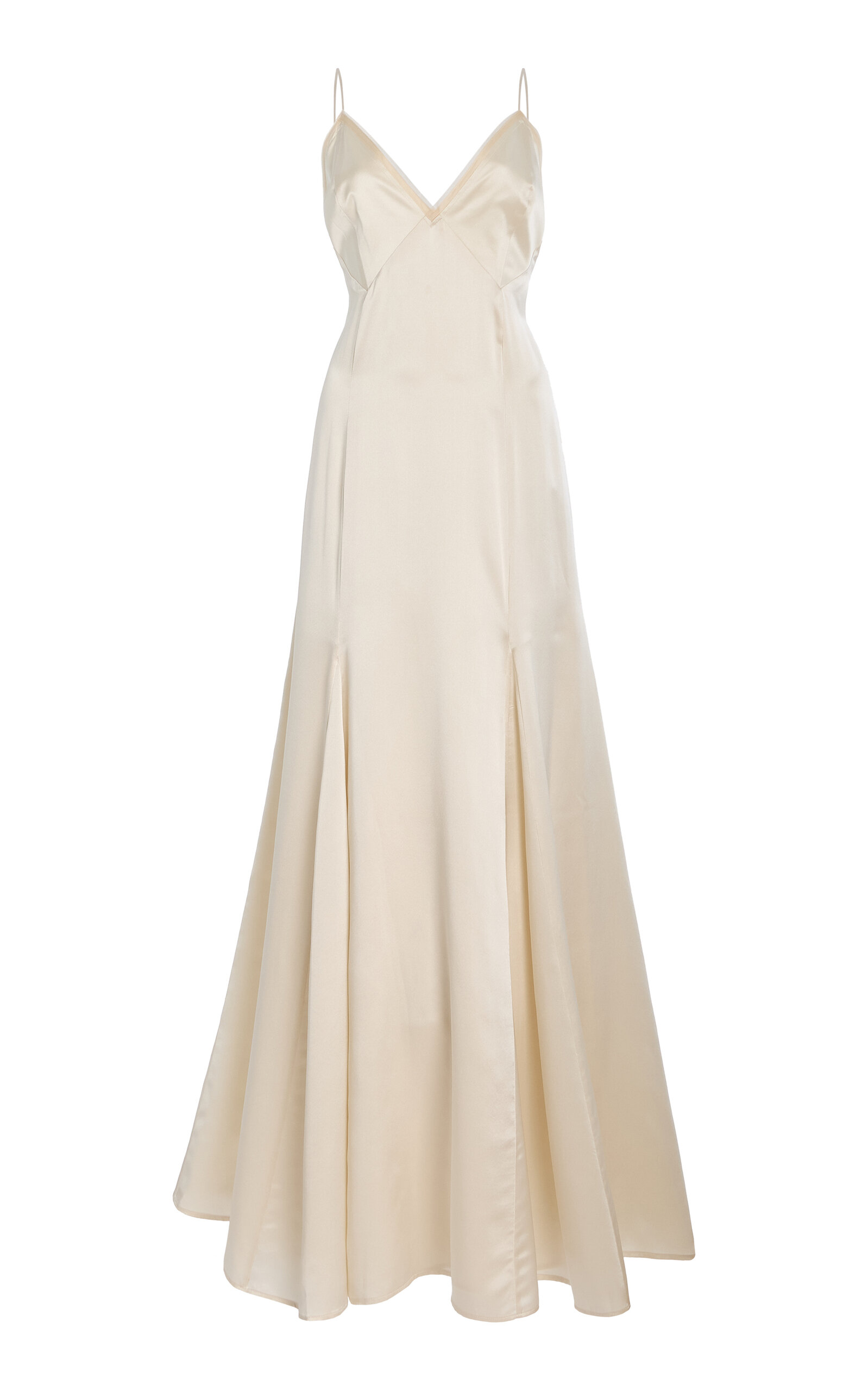 Kamperett Simone Silk Maxi Slip Dress - Ivory