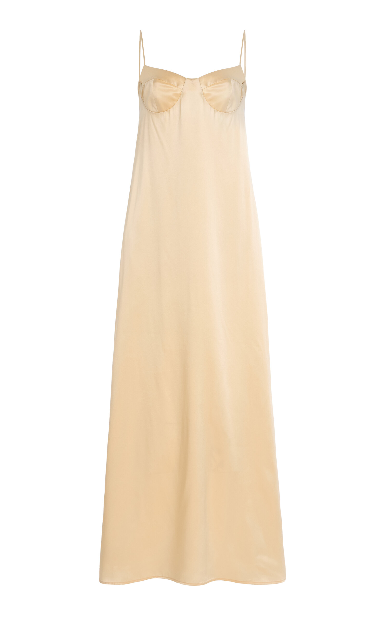 Kamperett Sloan Silk Maxi Slip Dress - Ivory - XL - Women's Clothing