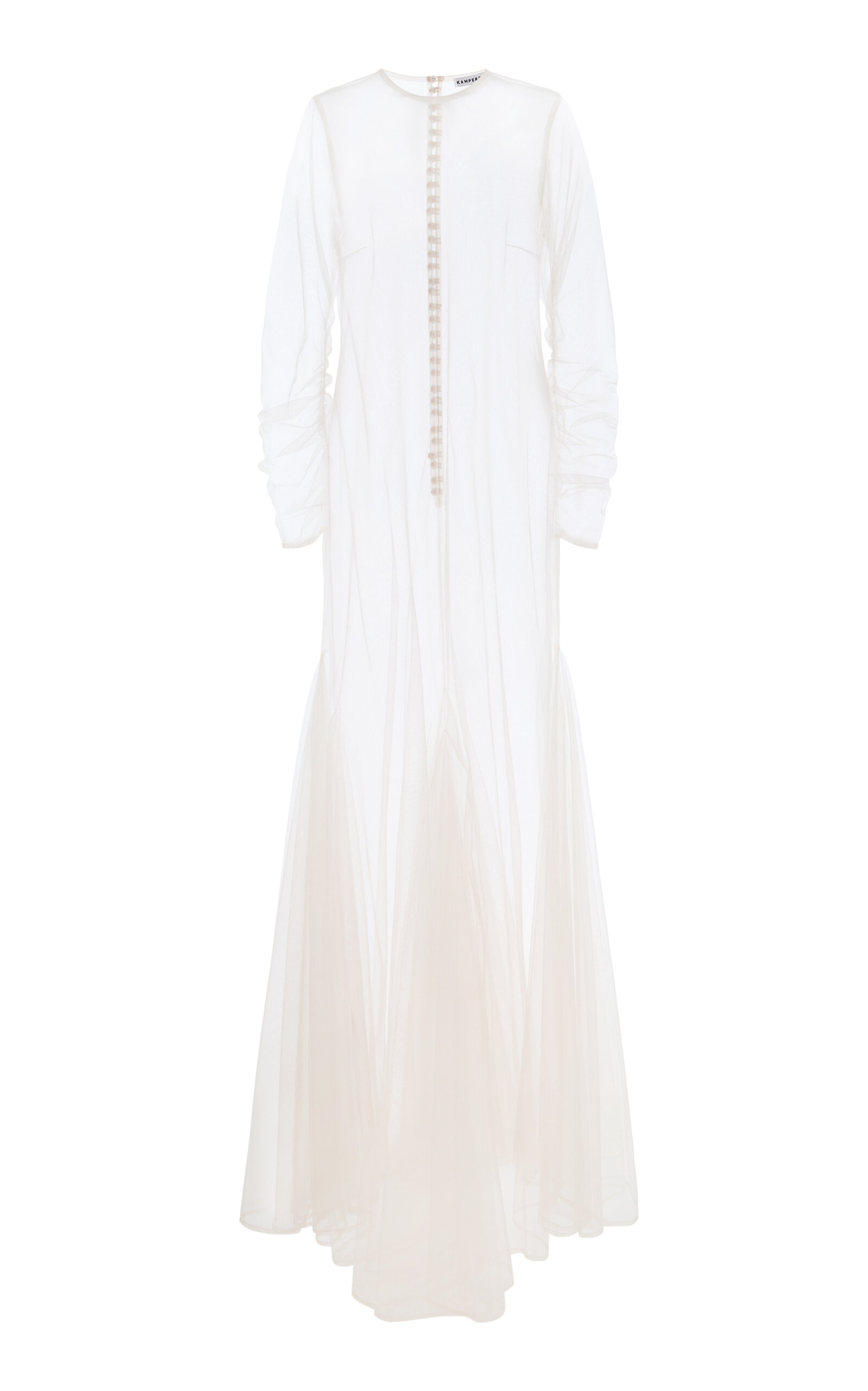 Kamperett Violette Tulle Maxi Sheath Dress - Women's Clothing